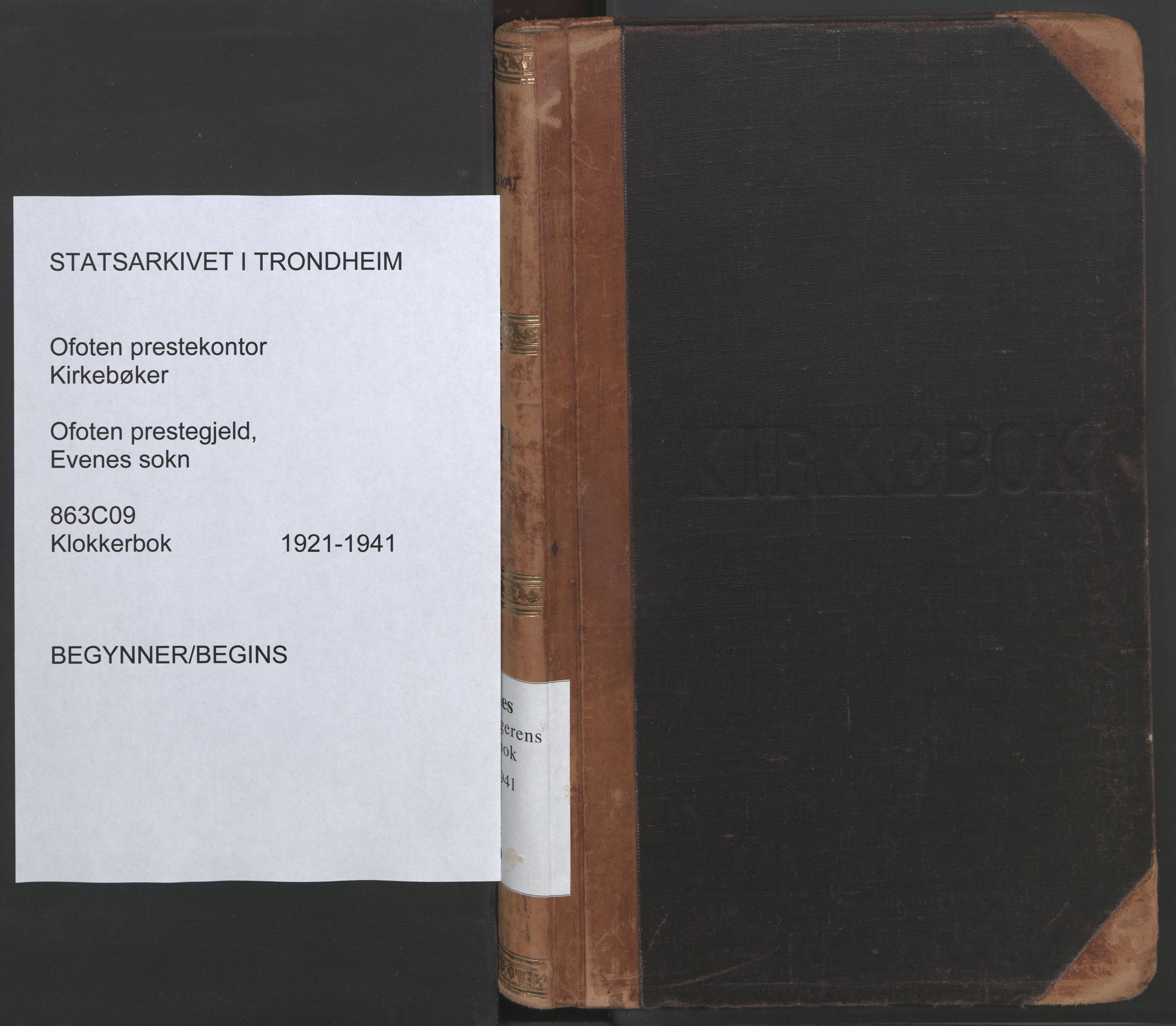 Ministerialprotokoller, klokkerbøker og fødselsregistre - Nordland, SAT/A-1459/863/L0919: Parish register (copy) no. 863C09, 1921-1941