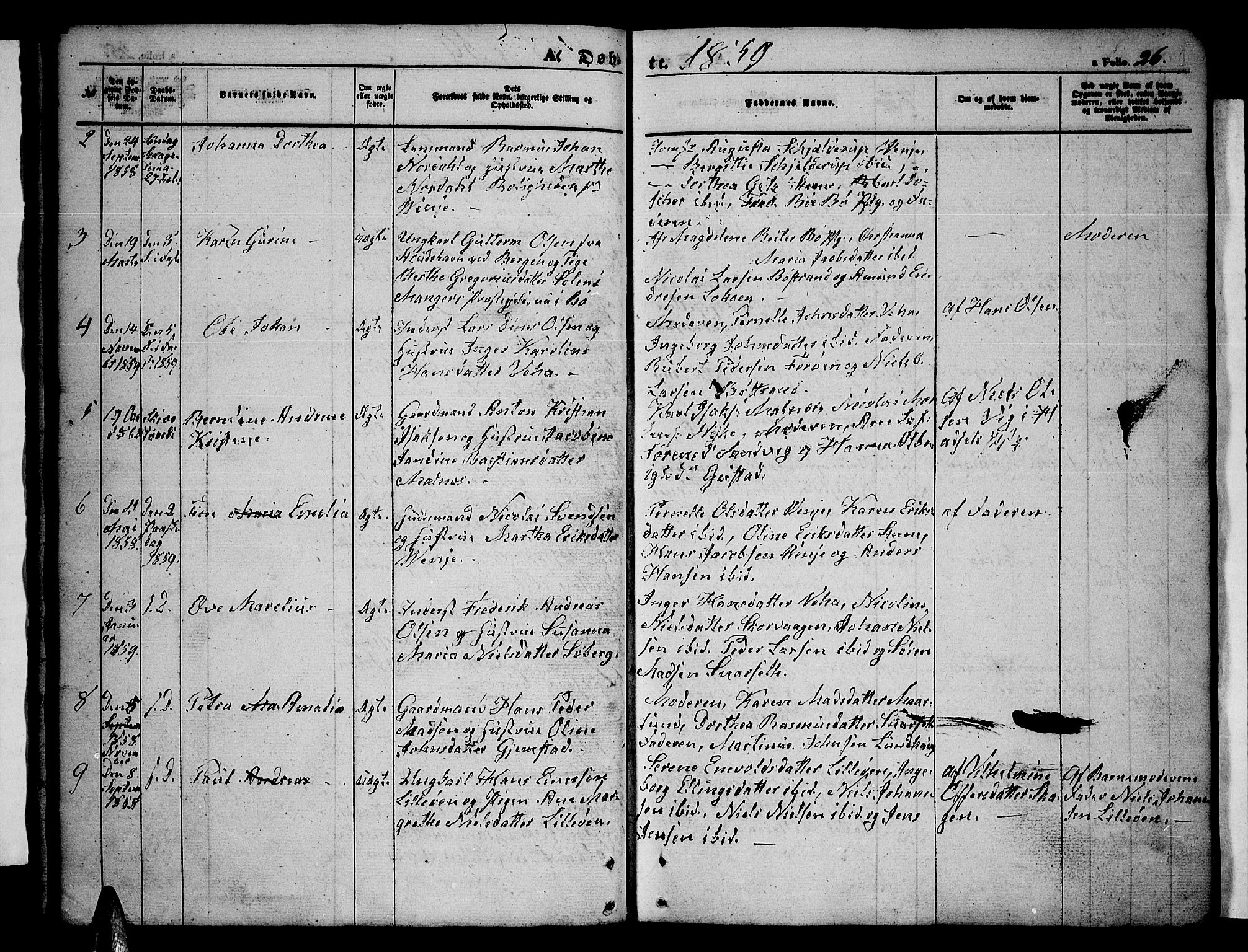 Ministerialprotokoller, klokkerbøker og fødselsregistre - Nordland, SAT/A-1459/891/L1313: Parish register (copy) no. 891C02, 1856-1870, p. 26