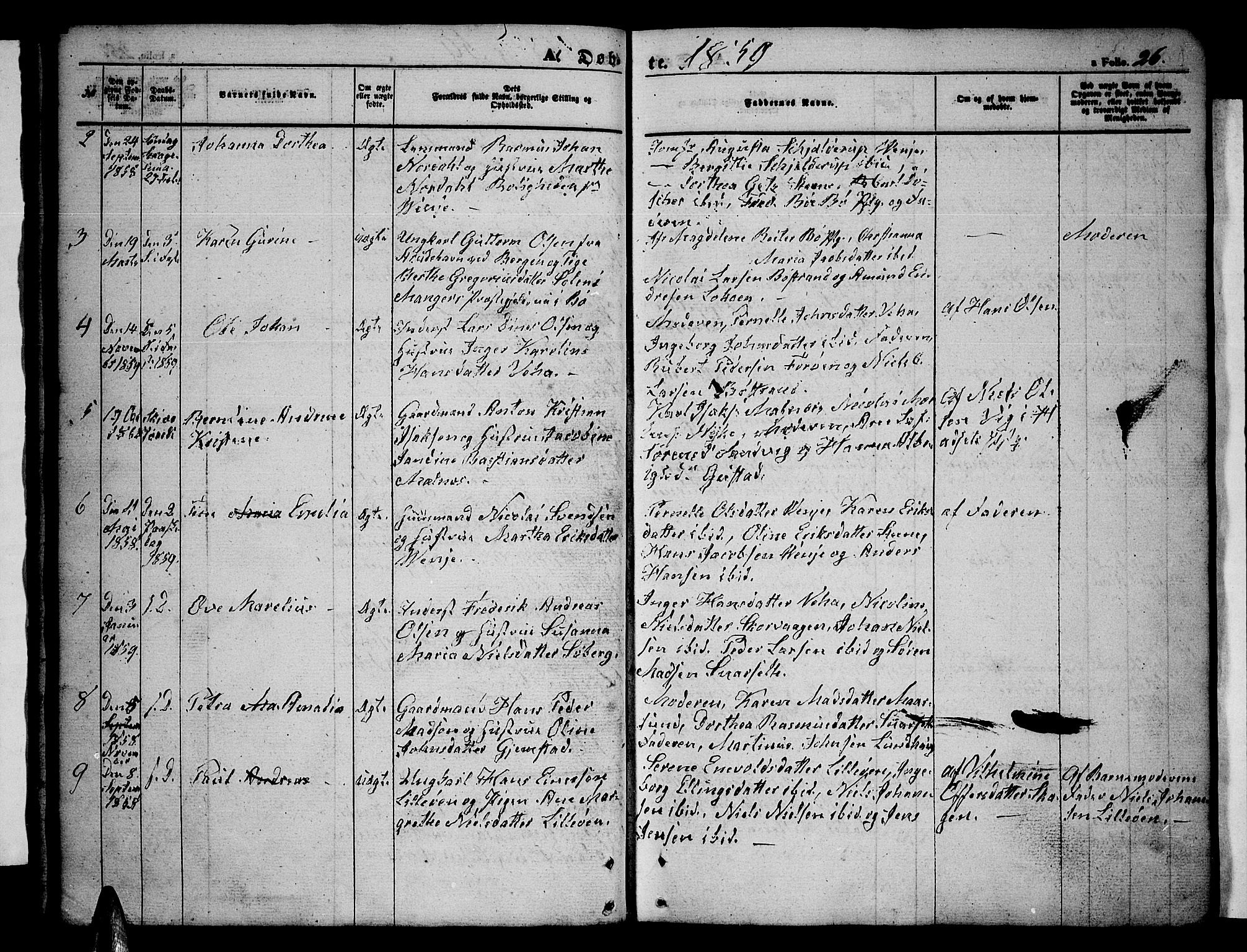 Ministerialprotokoller, klokkerbøker og fødselsregistre - Nordland, AV/SAT-A-1459/891/L1313: Parish register (copy) no. 891C02, 1856-1870, p. 26