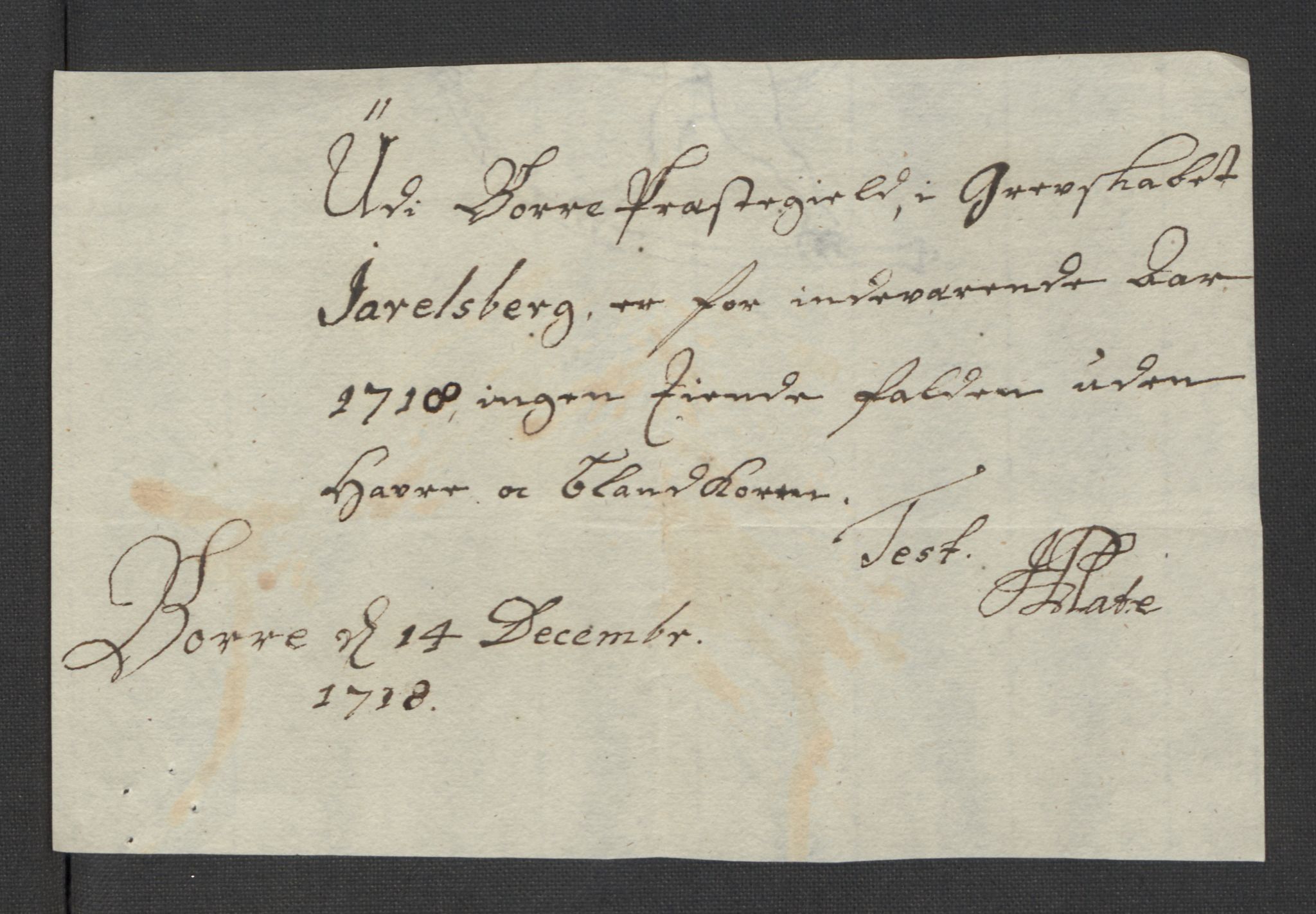 Rentekammeret inntil 1814, Reviderte regnskaper, Fogderegnskap, RA/EA-4092/R32/L1882: Fogderegnskap Jarlsberg grevskap, 1718, p. 140