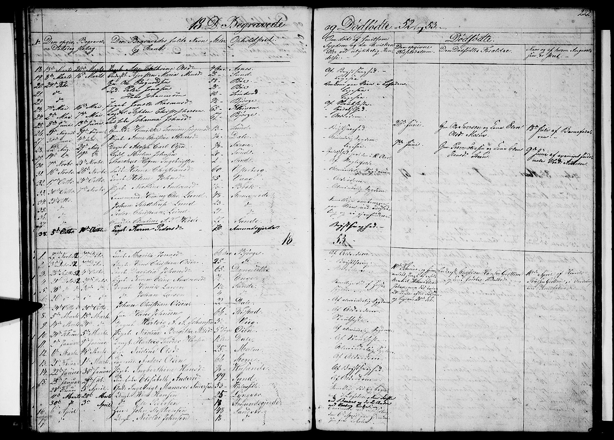 Ministerialprotokoller, klokkerbøker og fødselsregistre - Nordland, AV/SAT-A-1459/812/L0187: Parish register (copy) no. 812C05, 1850-1883, p. 222