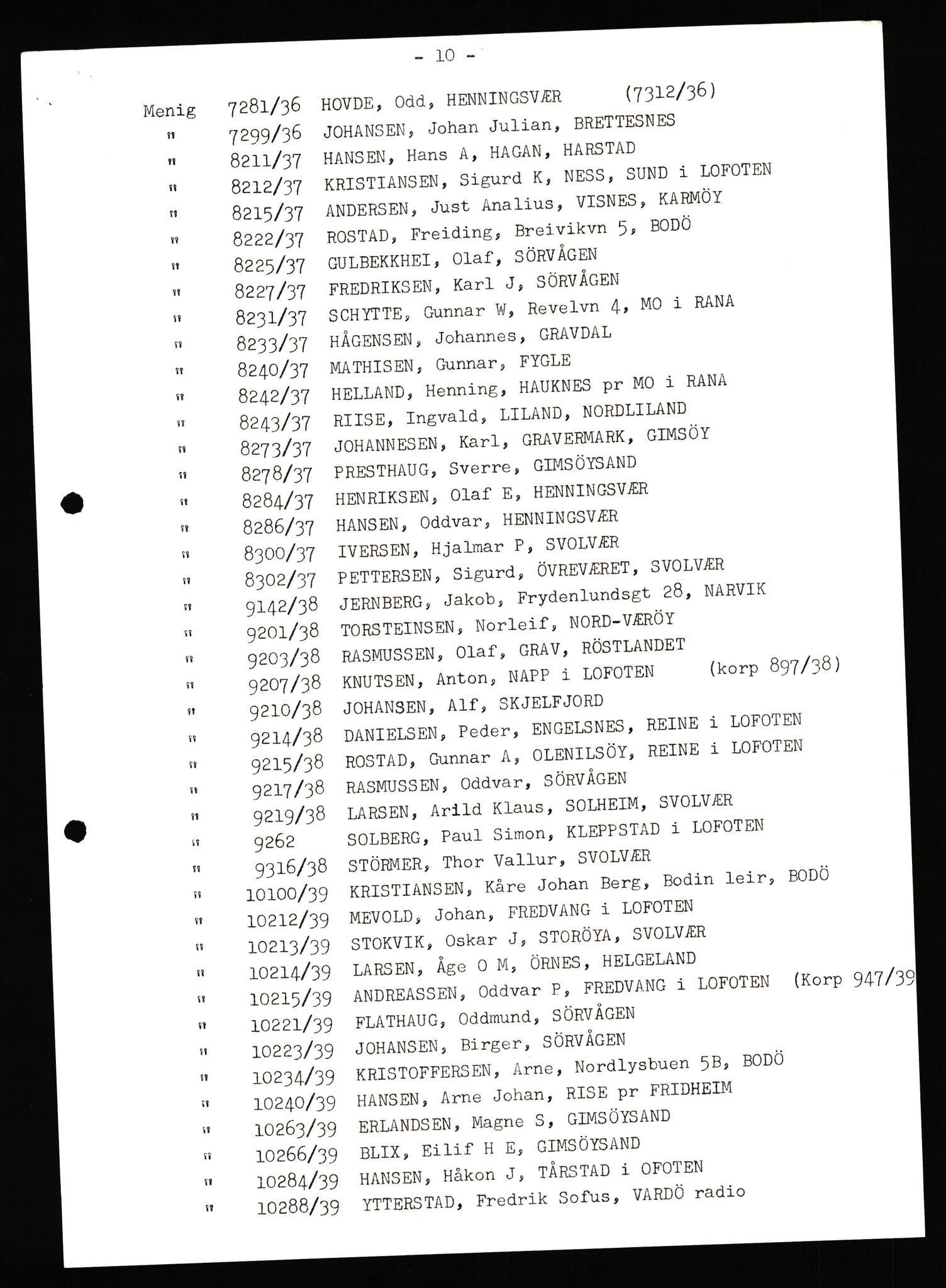 Forsvaret, Forsvarets krigshistoriske avdeling, AV/RA-RAFA-2017/Y/Yb/L0140: II-C-11-611-620  -  6. Divisjon, 1940-1966, p. 441