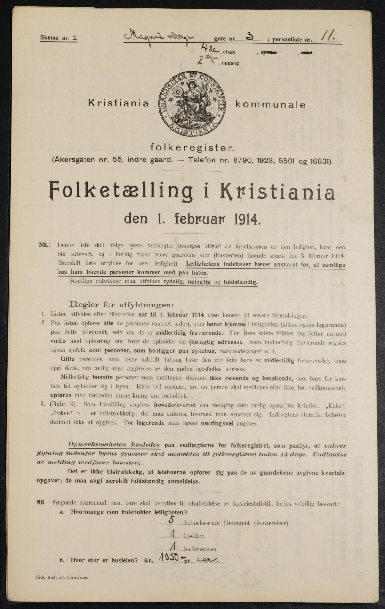 OBA, Municipal Census 1914 for Kristiania, 1914, p. 59031