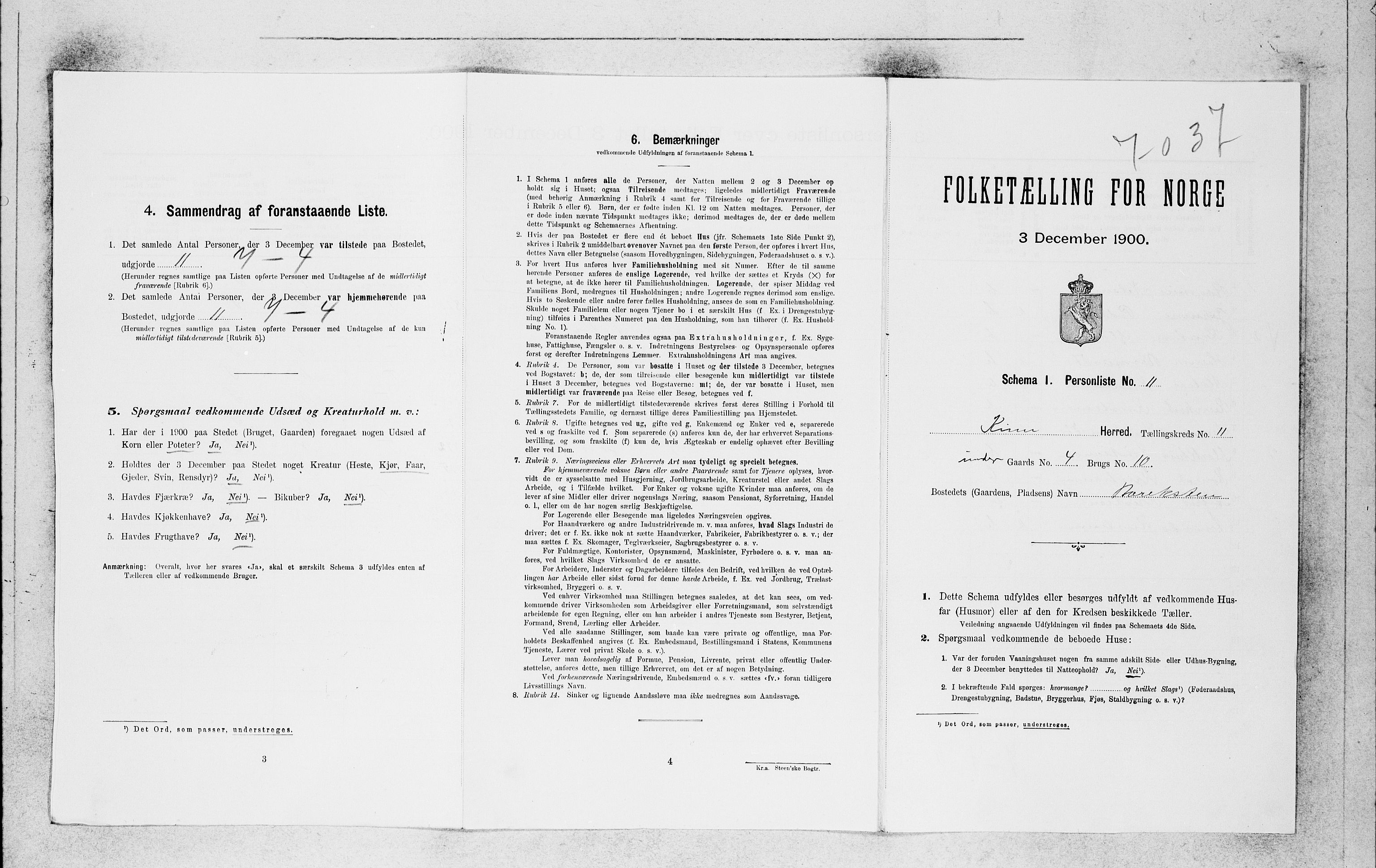 SAB, 1900 census for Kinn, 1900, p. 1230