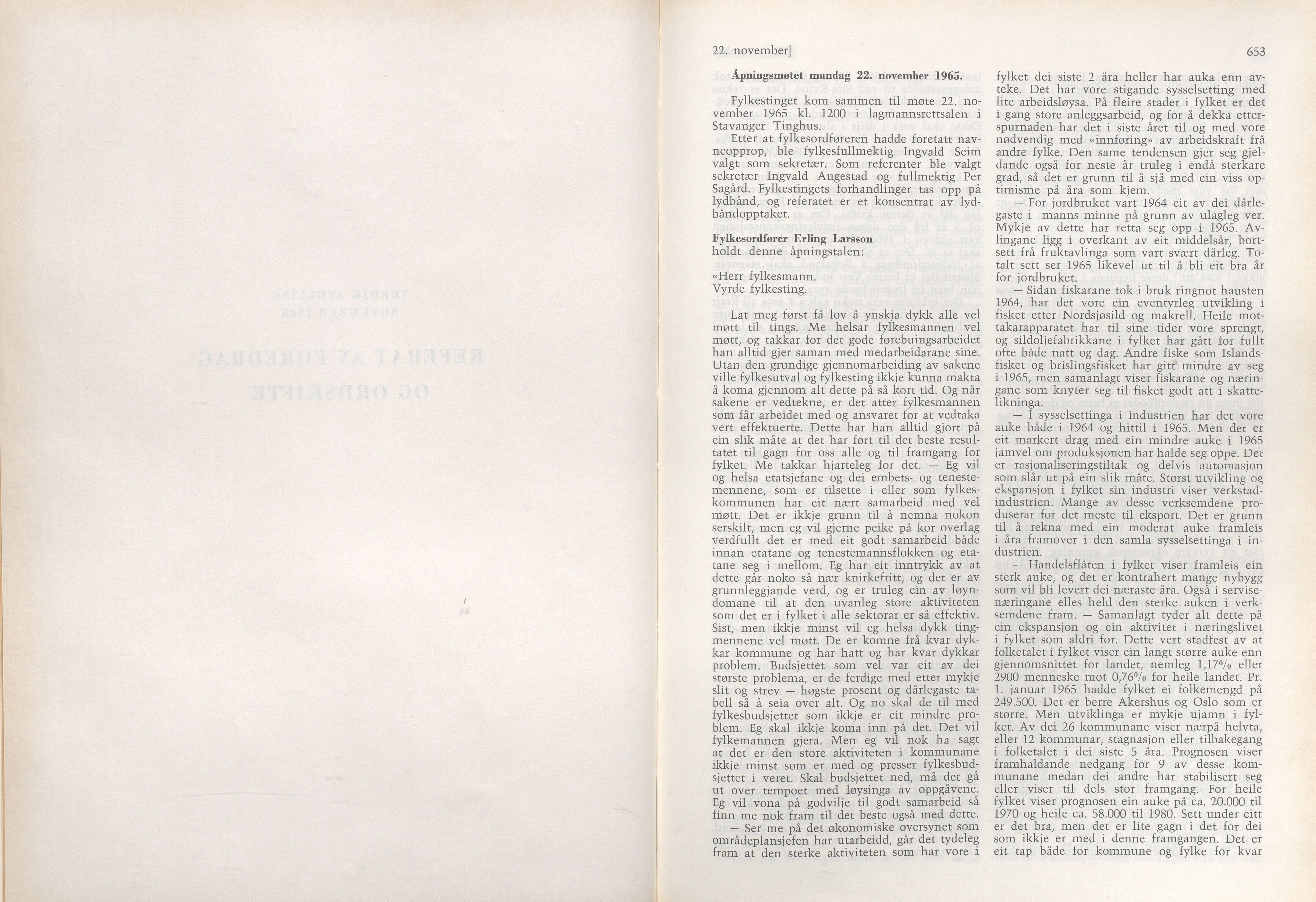 Rogaland fylkeskommune - Fylkesrådmannen , IKAR/A-900/A/Aa/Aaa/L0085: Møtebok , 1965, p. 653