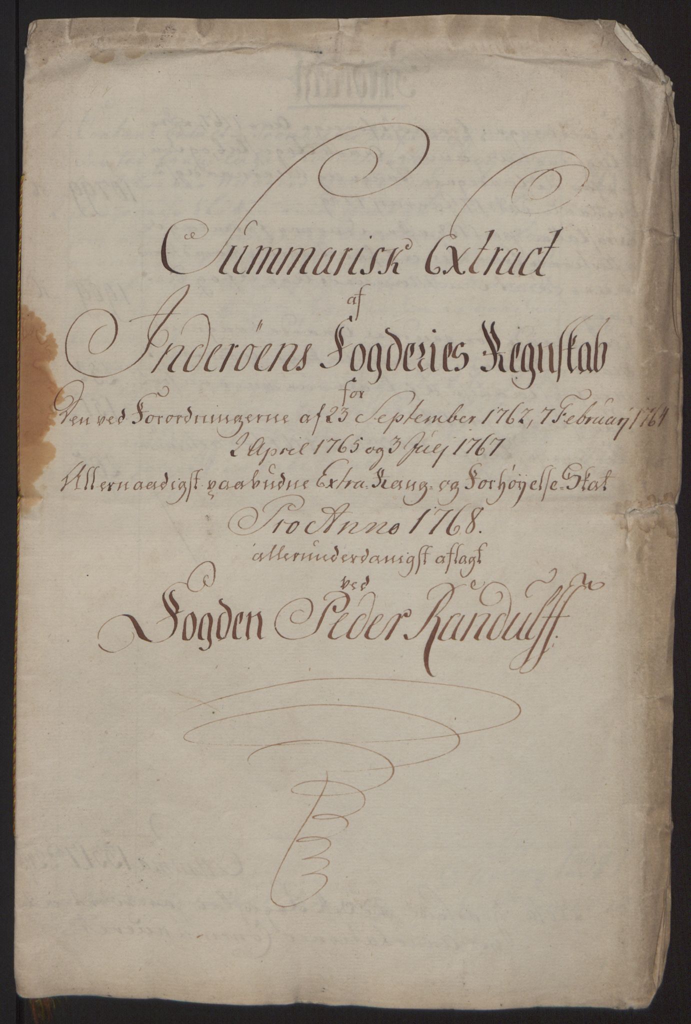 Rentekammeret inntil 1814, Reviderte regnskaper, Fogderegnskap, AV/RA-EA-4092/R63/L4420: Ekstraskatten Inderøy, 1762-1772, p. 240