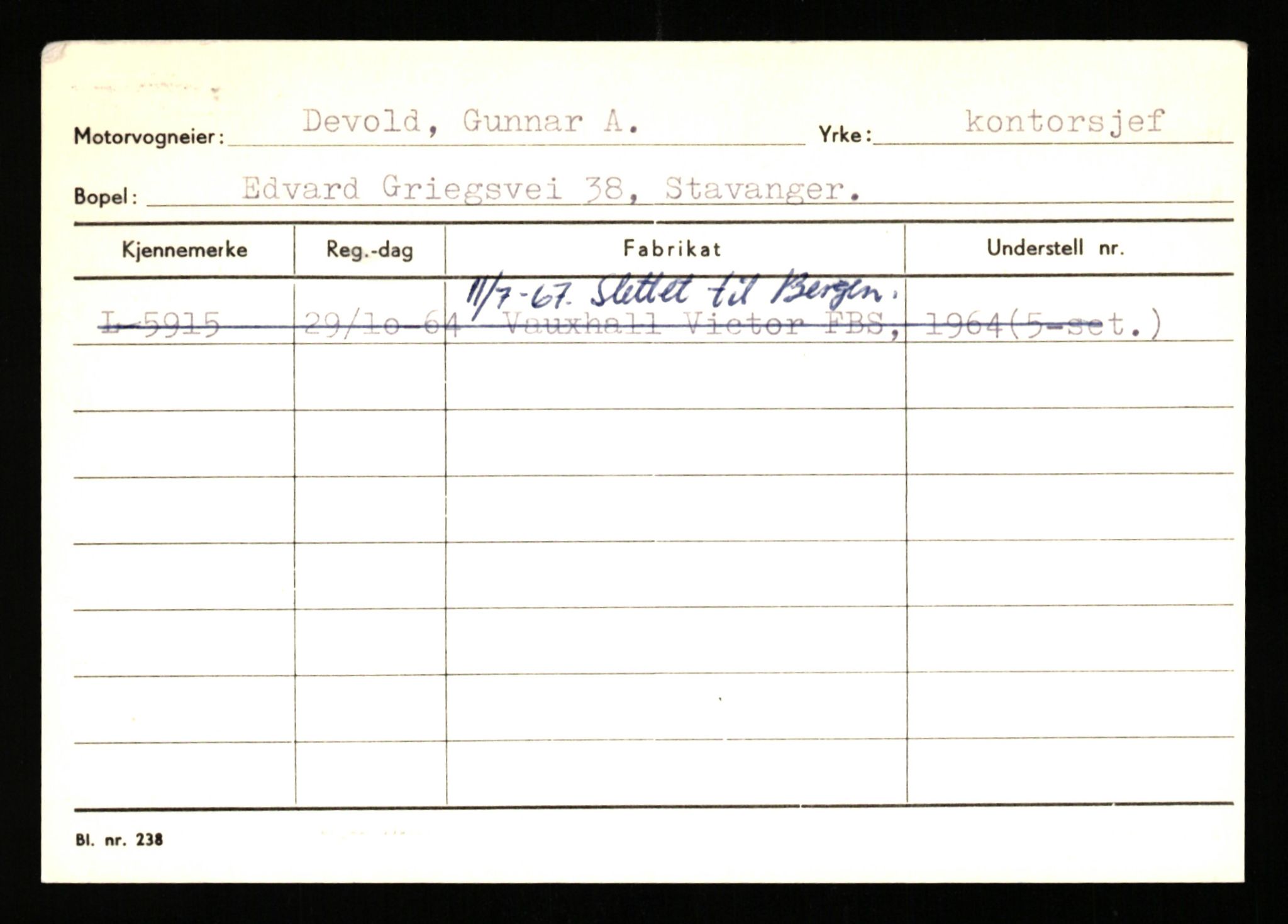 Stavanger trafikkstasjon, AV/SAST-A-101942/0/H/L0006: Dalva - Egersund, 1930-1971, p. 415