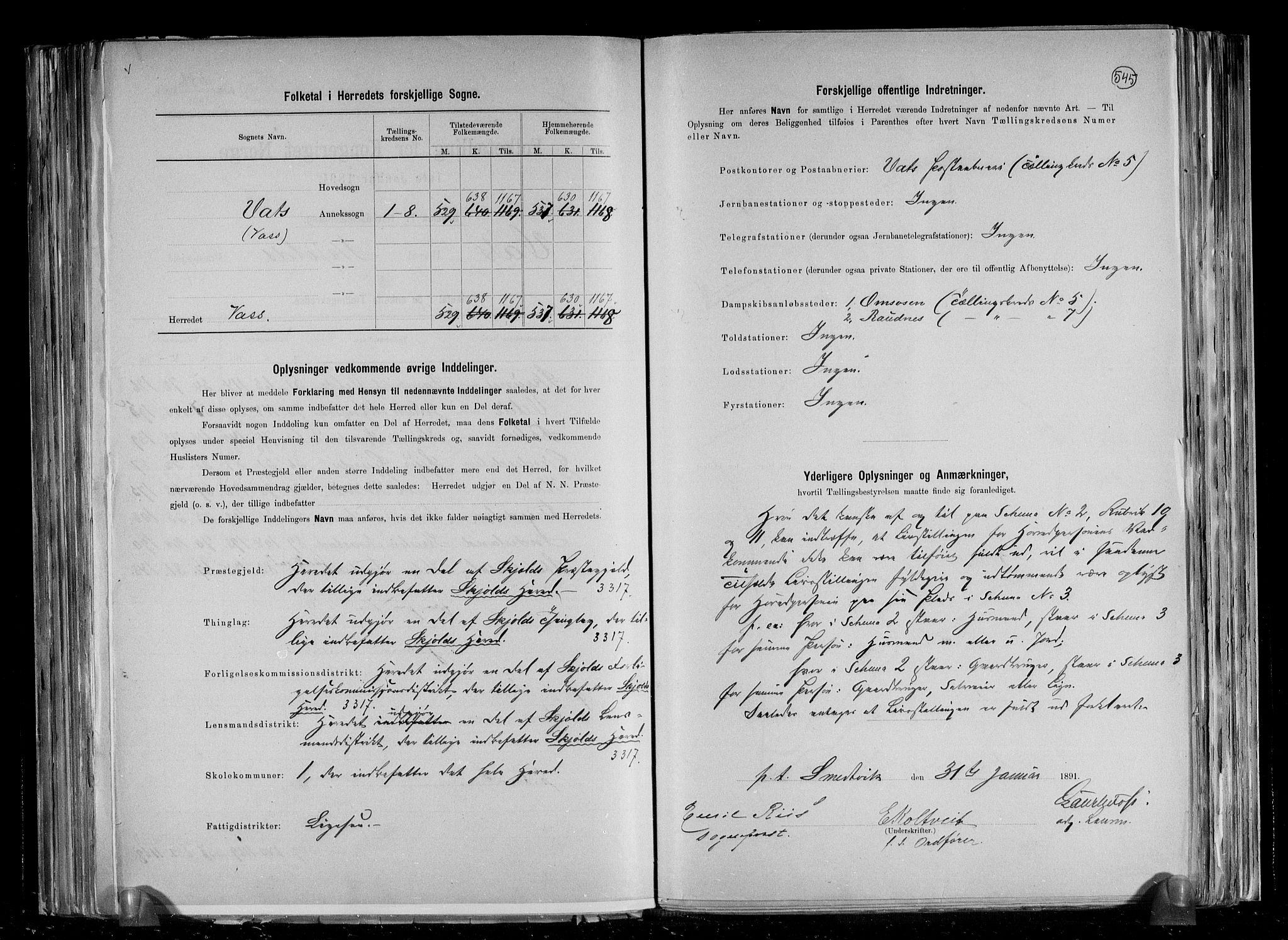 RA, 1891 census for 1155 Vats, 1891, p. 3