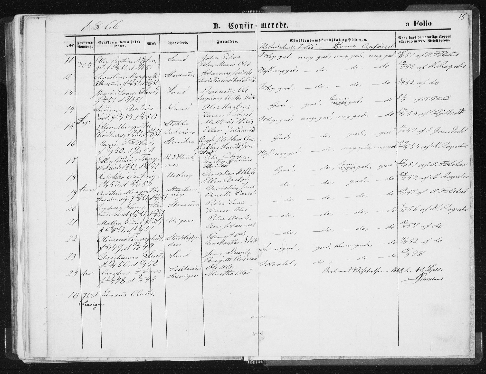 Ministerialprotokoller, klokkerbøker og fødselsregistre - Nord-Trøndelag, AV/SAT-A-1458/744/L0418: Parish register (official) no. 744A02, 1843-1866, p. 15