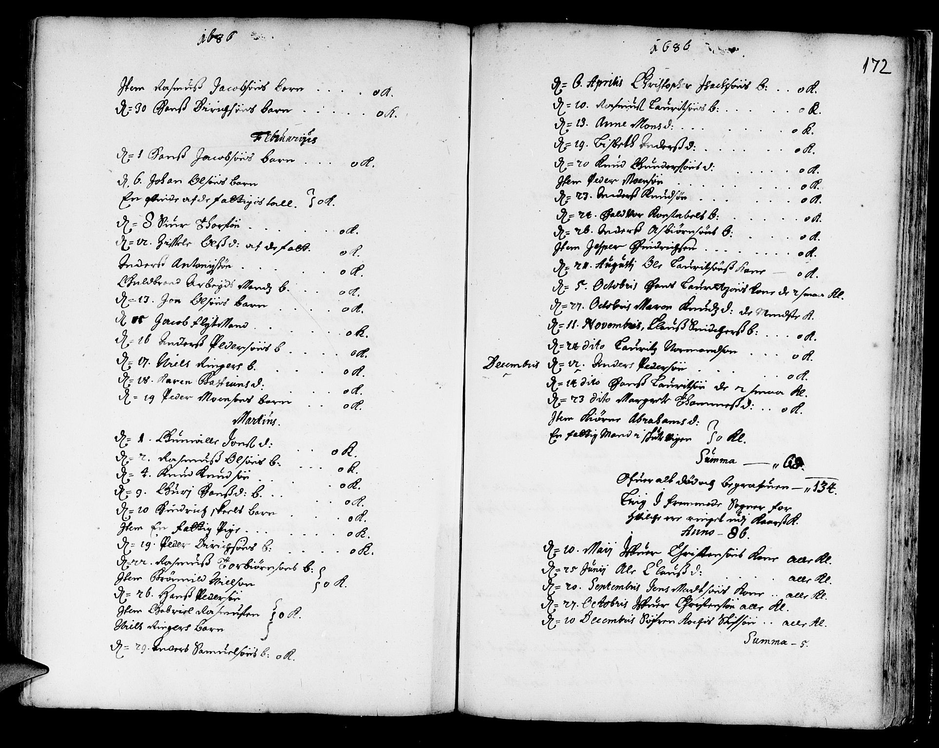 Korskirken sokneprestembete, SAB/A-76101/H/Haa/L0001: Parish register (official) no. A 1, 1674-1688, p. 172
