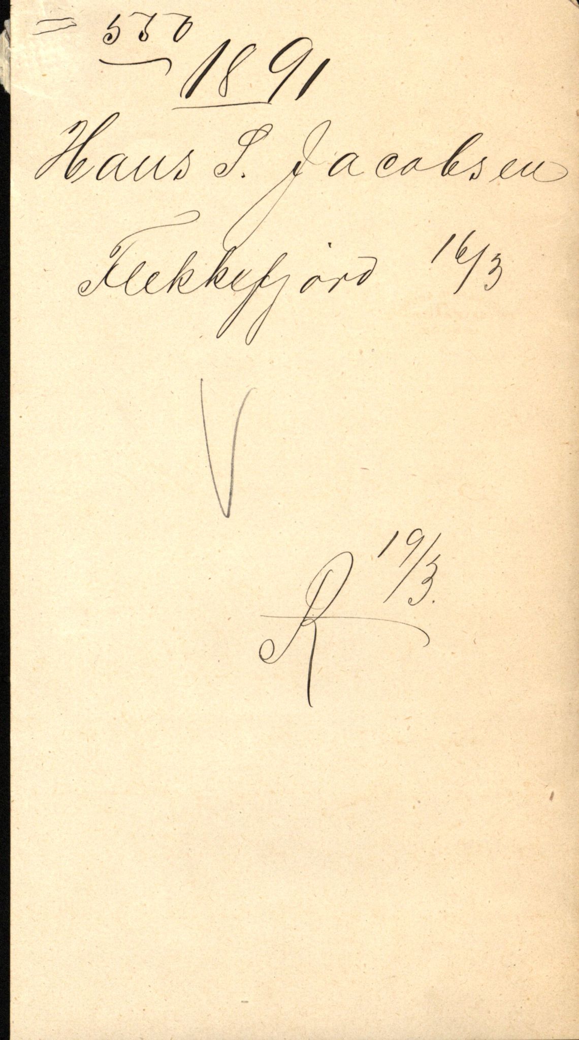 Pa 63 - Østlandske skibsassuranceforening, VEMU/A-1079/G/Ga/L0027/0001: Havaridokumenter / Magnolia, Kong Carl, Louise, Lindsay, Activ av Flekkefjord, 1891, p. 55