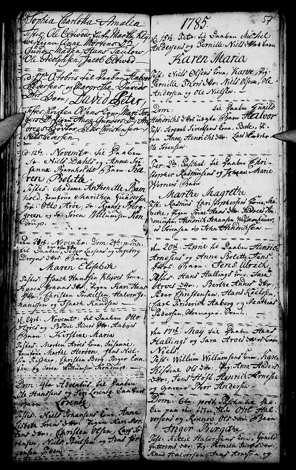 Porsgrunn kirkebøker , SAKO/A-104/G/Ga/L0001: Parish register (copy) no. I 1, 1766-1790, p. 56-57