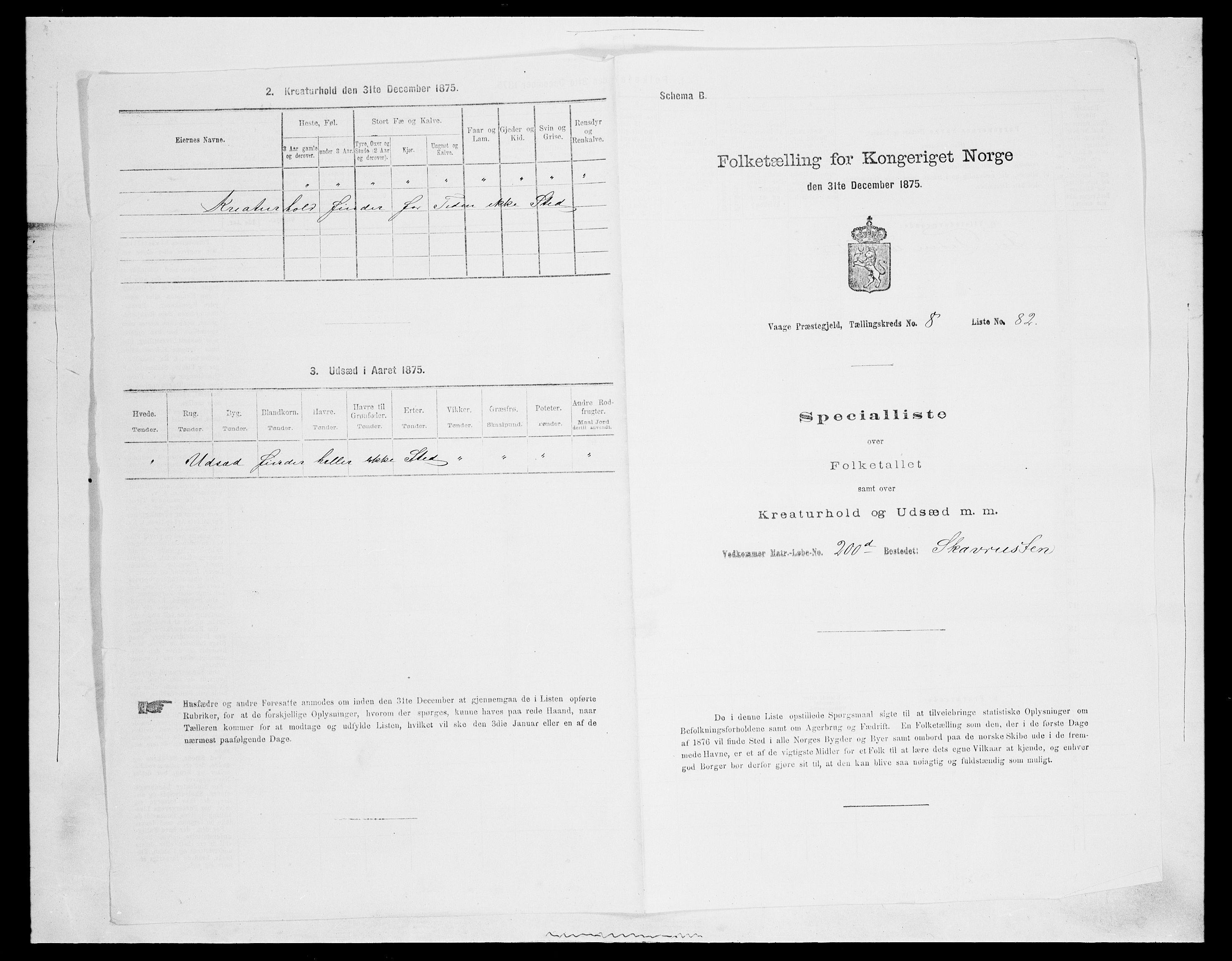 SAH, 1875 census for 0515P Vågå, 1875, p. 1522