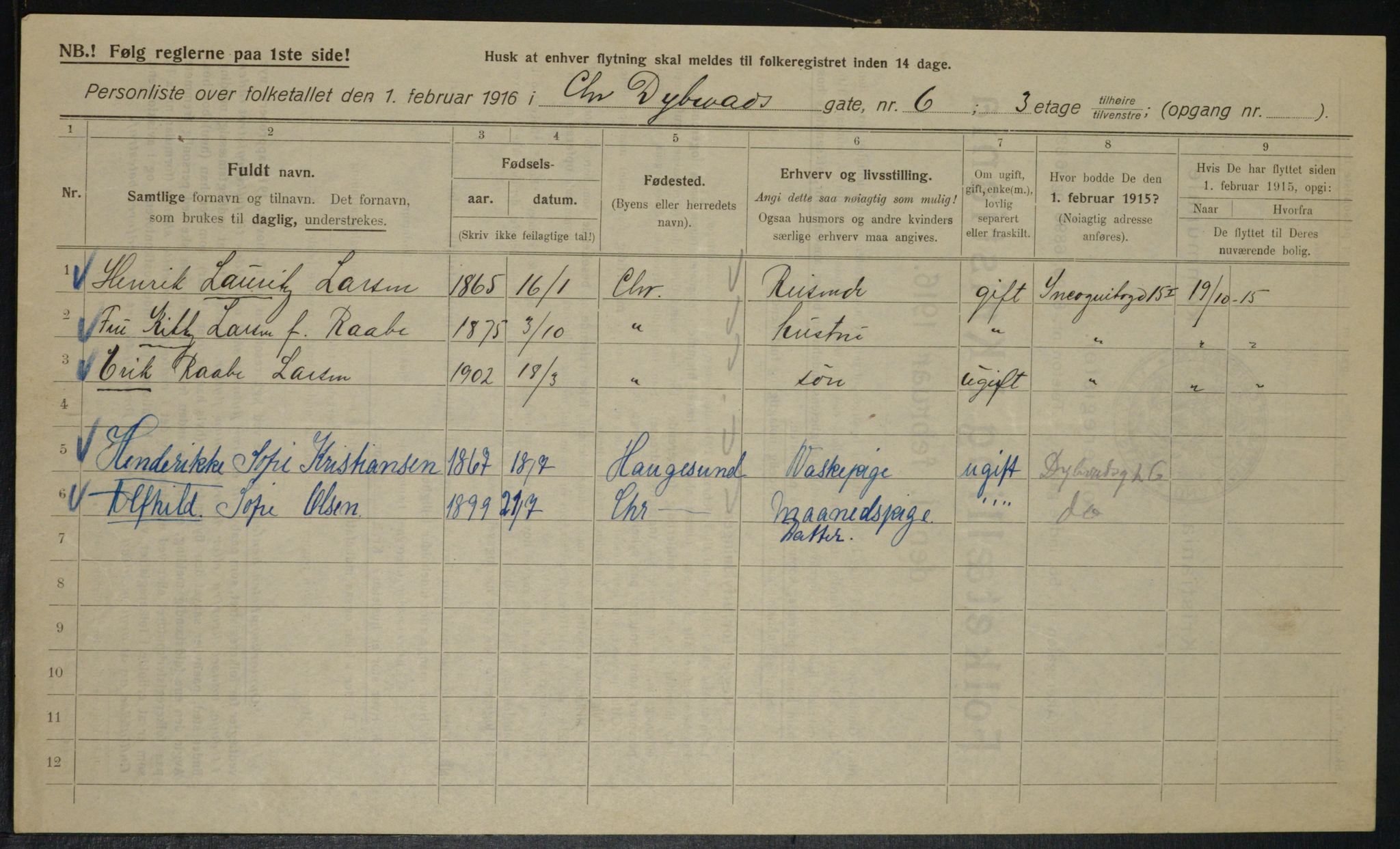 OBA, Municipal Census 1916 for Kristiania, 1916, p. 17589