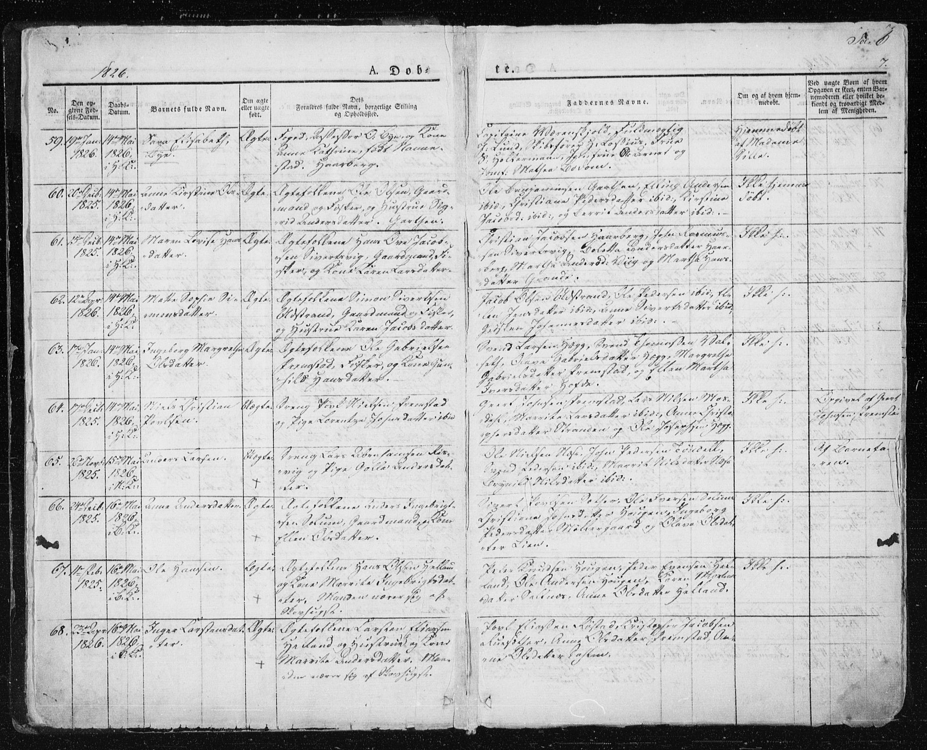 Ministerialprotokoller, klokkerbøker og fødselsregistre - Sør-Trøndelag, SAT/A-1456/659/L0735: Parish register (official) no. 659A05, 1826-1841, p. 6