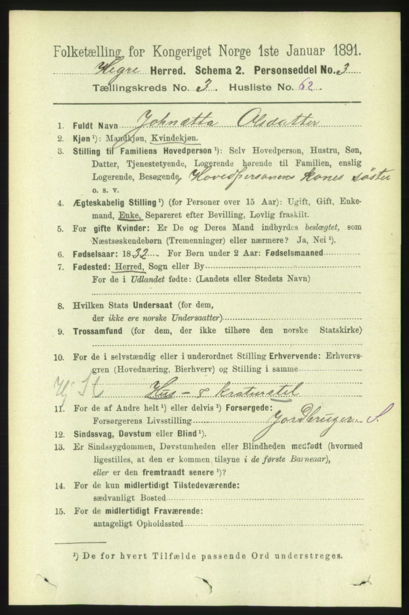 RA, 1891 census for 1712 Hegra, 1891, p. 1388