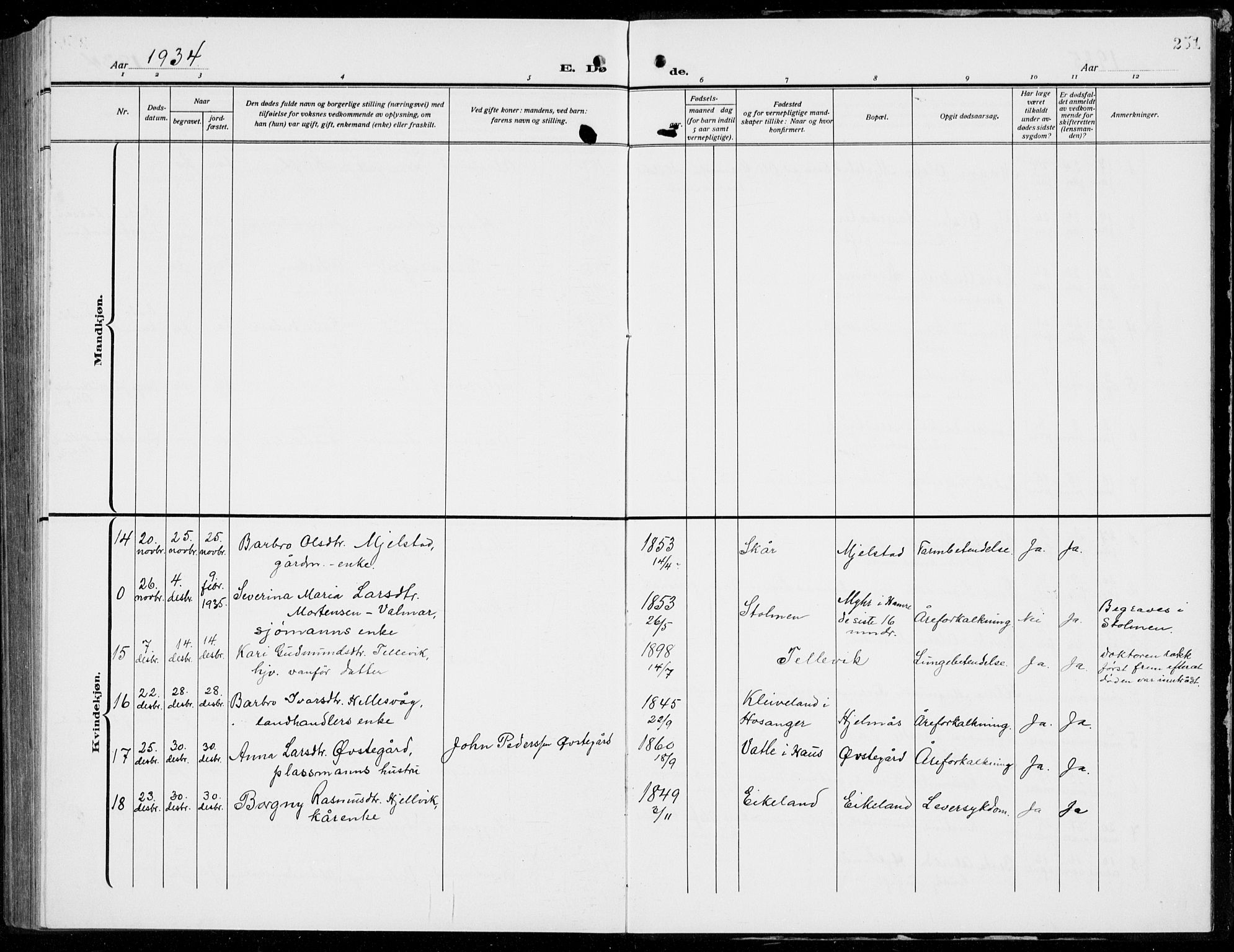 Hamre sokneprestembete, AV/SAB-A-75501/H/Ha/Hab: Parish register (copy) no. B 5, 1920-1940, p. 251