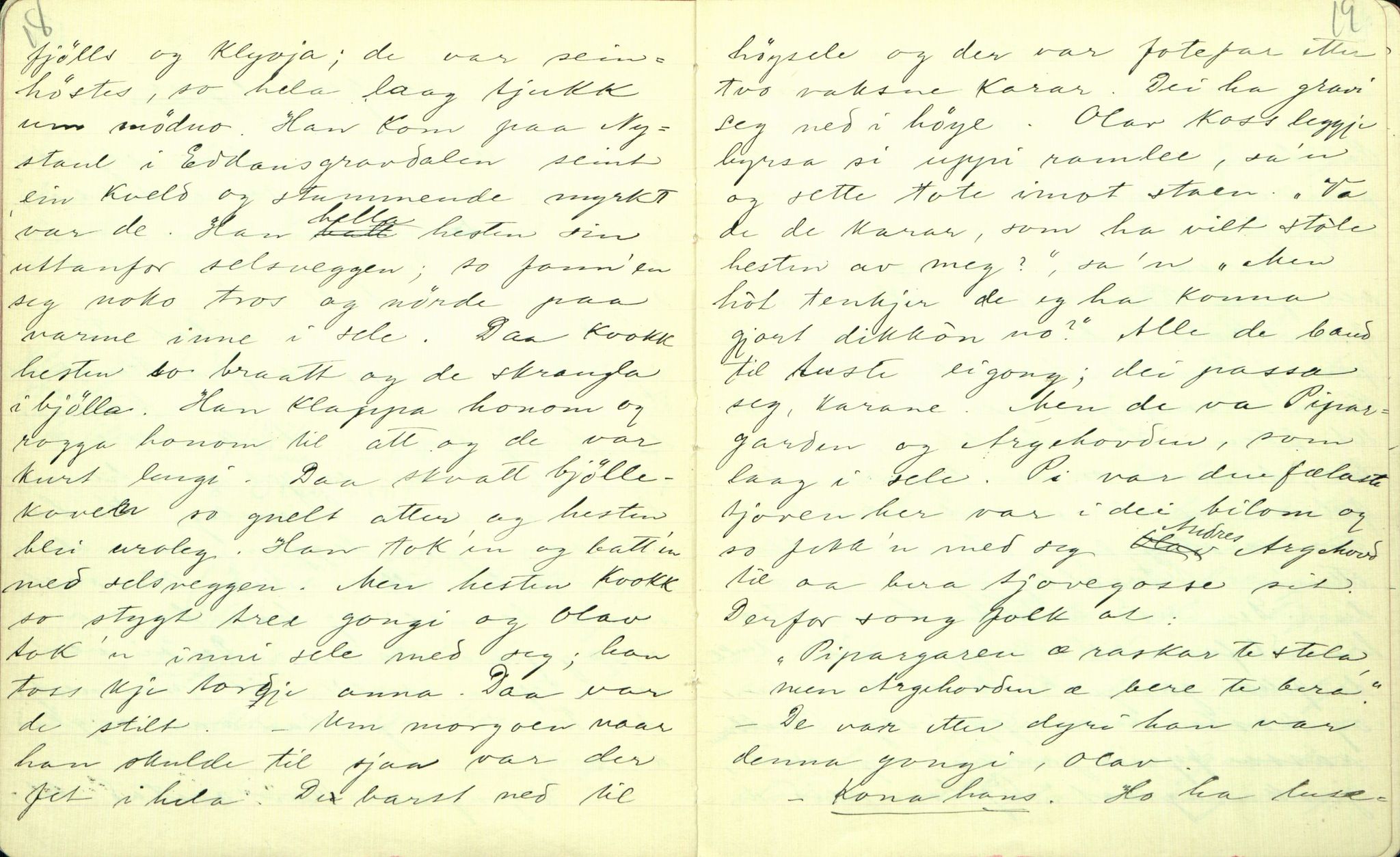 Rikard Berge, TEMU/TGM-A-1003/F/L0001/0029: 001-030 Innholdslister / 25. Storegut, 1903, p. 18-19