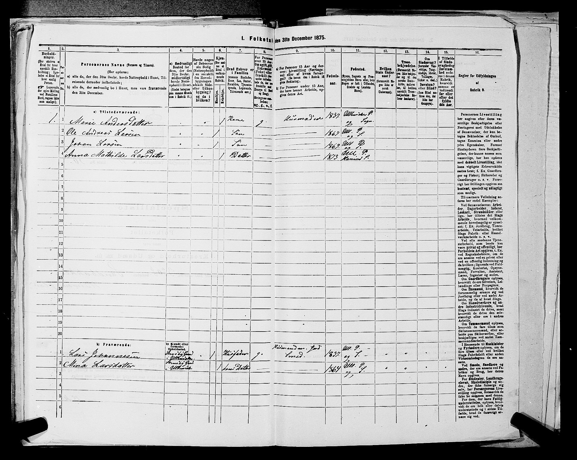 RA, 1875 census for 0235P Ullensaker, 1875, p. 1716