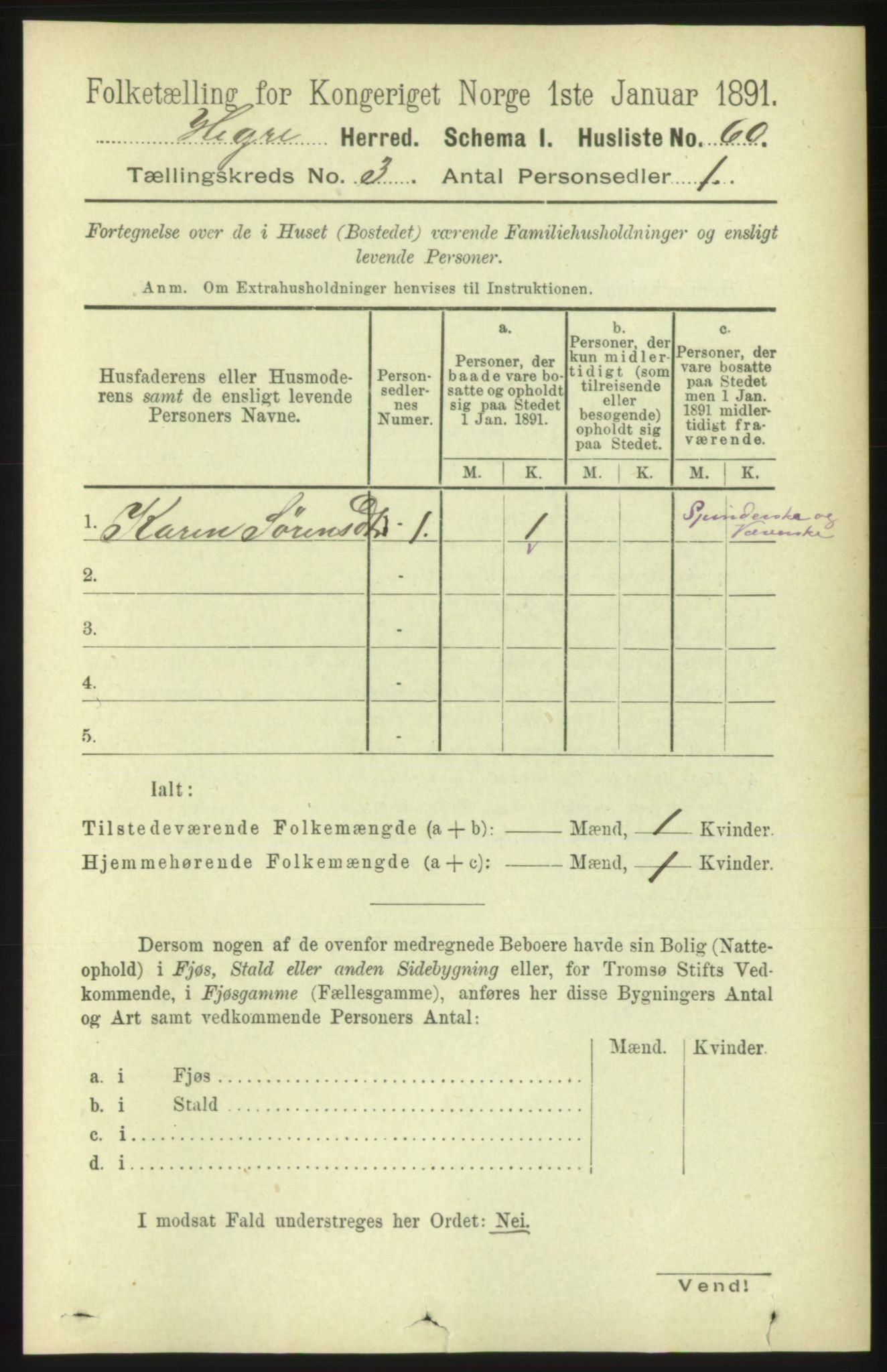 RA, 1891 census for 1712 Hegra, 1891, p. 1029