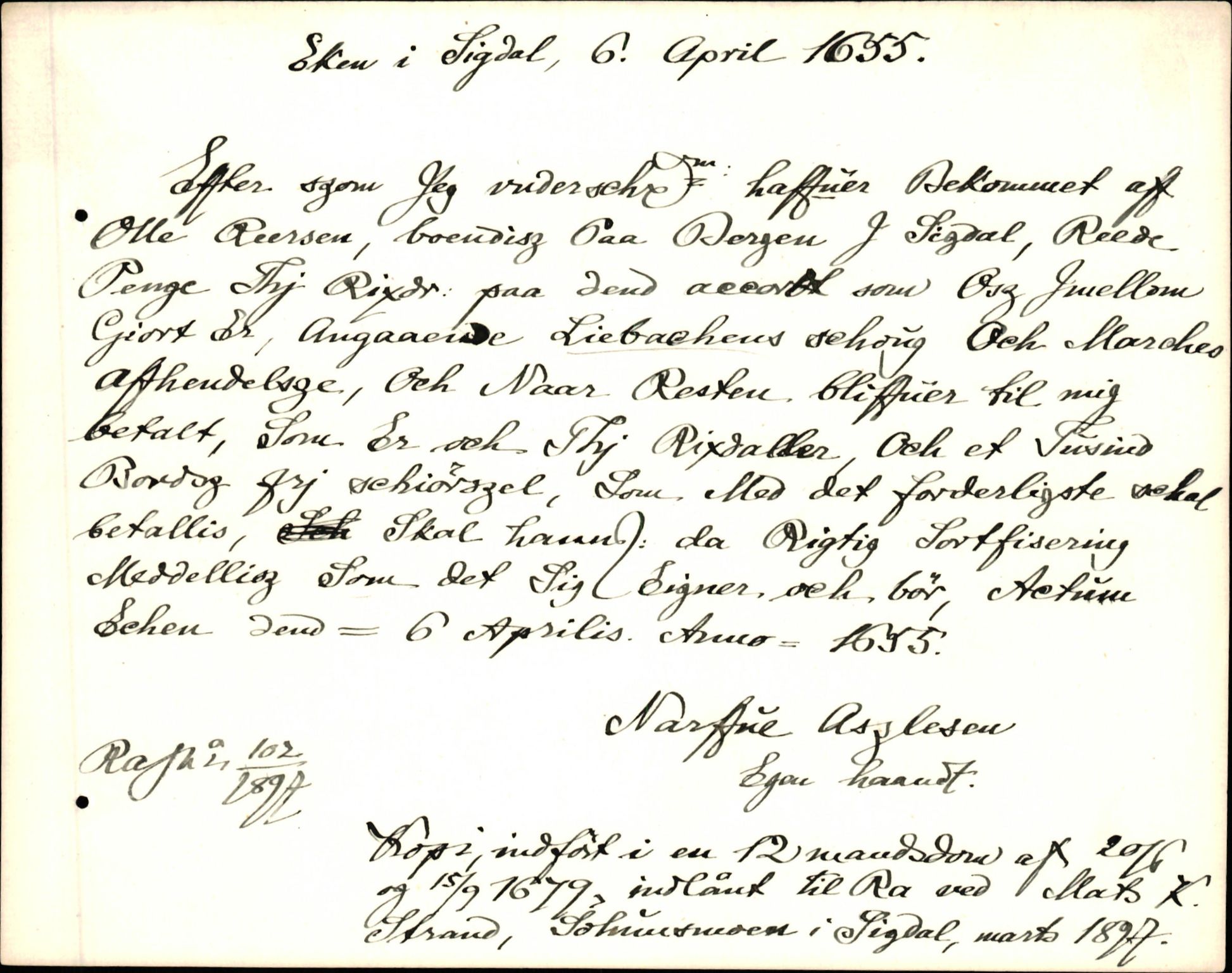 Riksarkivets diplomsamling, AV/RA-EA-5965/F35/F35d/L0004: Innlånte diplomer, seddelregister, 1643-1660, p. 445