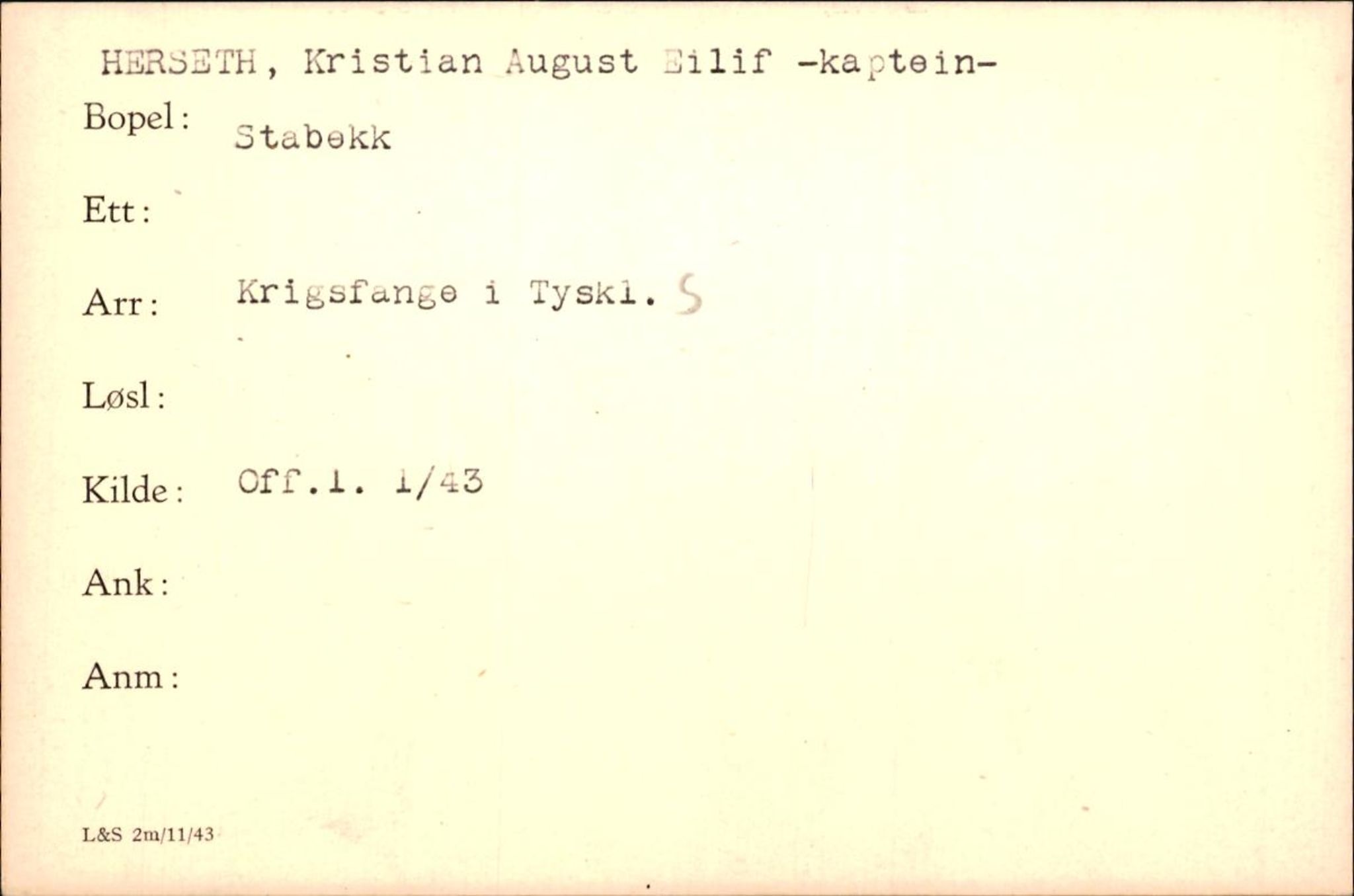 Forsvaret, Forsvarets krigshistoriske avdeling, AV/RA-RAFA-2017/Y/Yf/L0200: II-C-11-2102  -  Norske krigsfanger i Tyskland, 1940-1945, p. 431