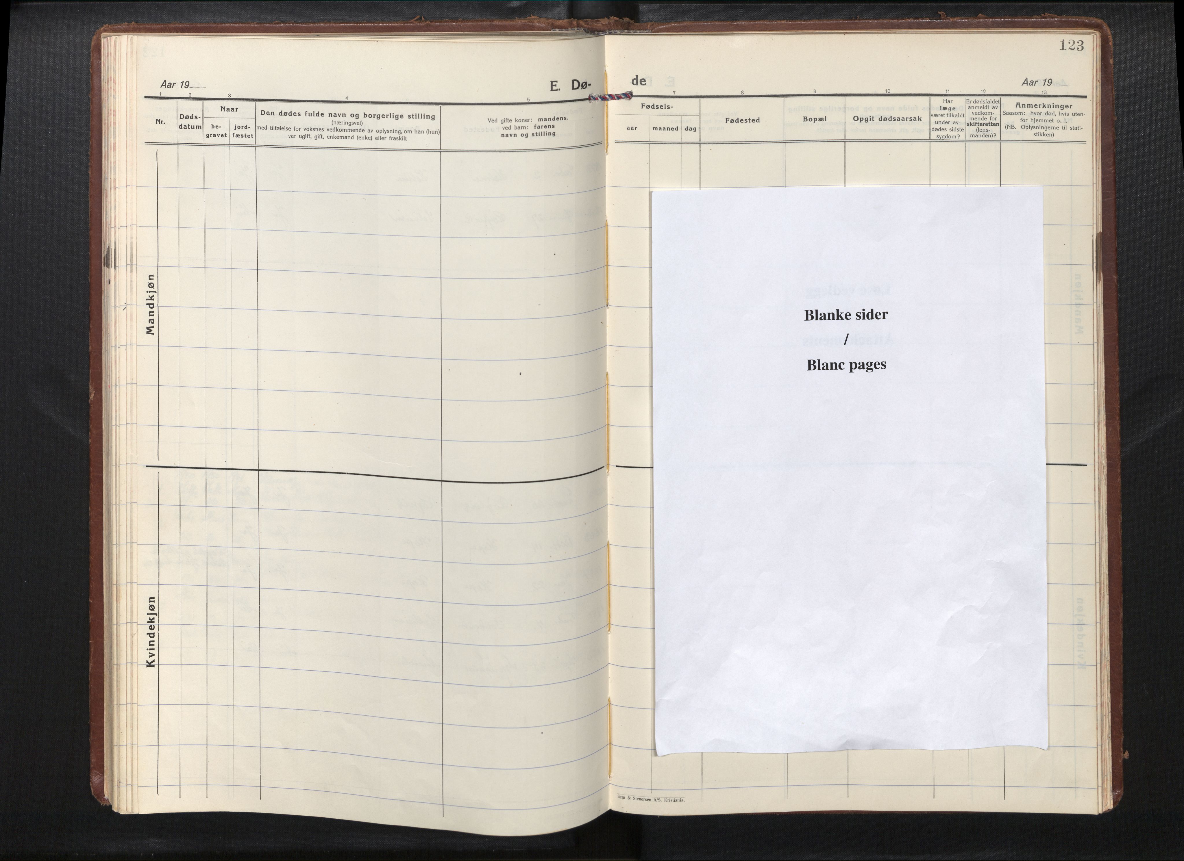 Gloppen sokneprestembete, AV/SAB-A-80101/H/Haa/Haae/L0003: Parish register (official) no. E 3, 1925-1951, p. 122b-123a