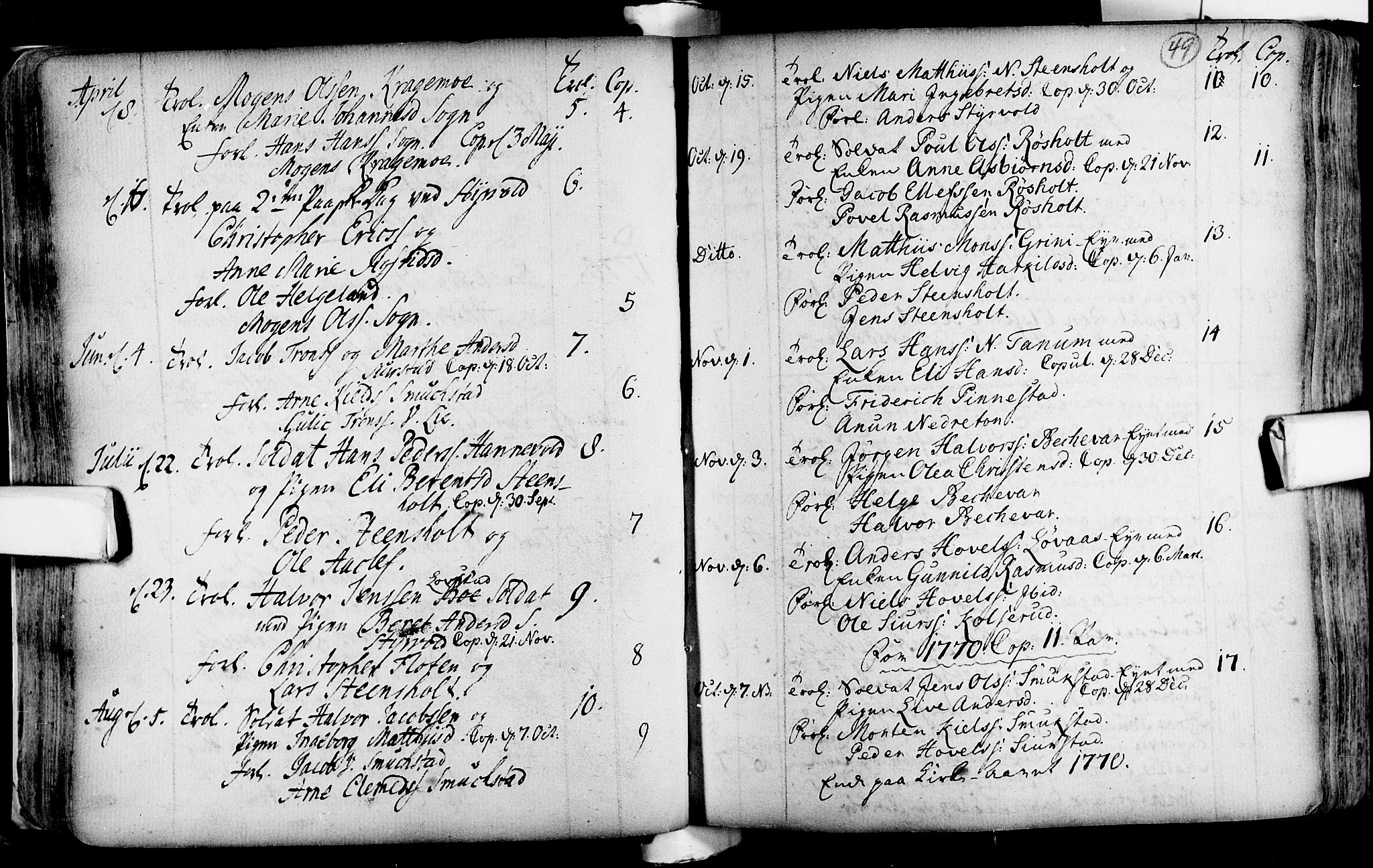 Lardal kirkebøker, SAKO/A-350/F/Fa/L0004: Parish register (official) no. i 4, 1733-1815, p. 49