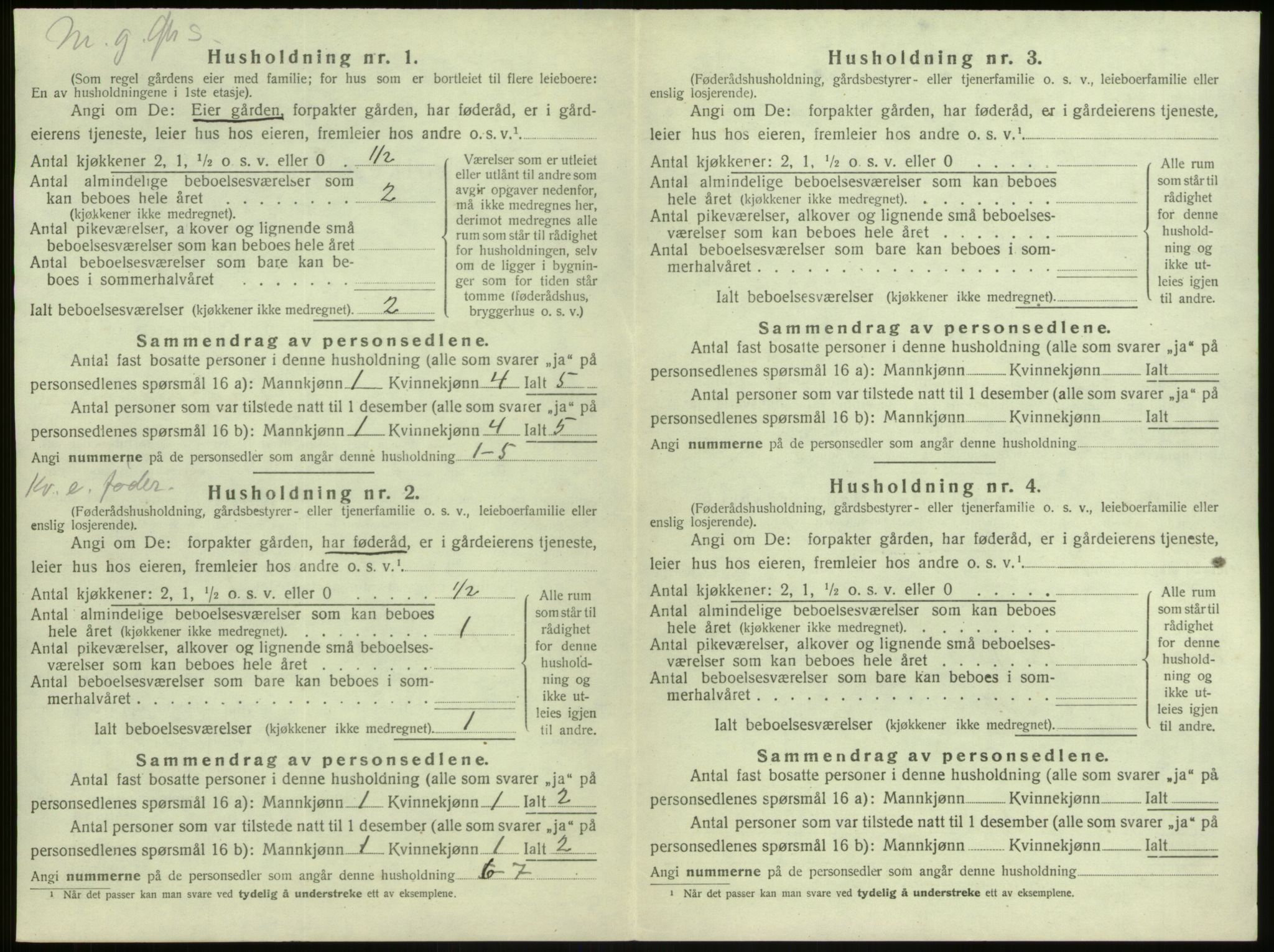 SAB, 1920 census for Manger, 1920, p. 674