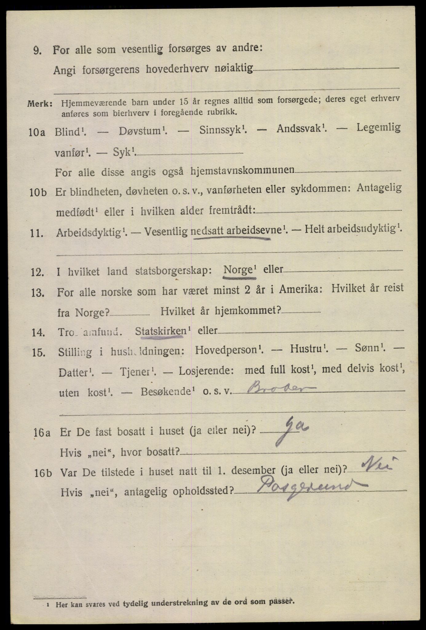 SAKO, 1920 census for Eidanger, 1920, p. 5441