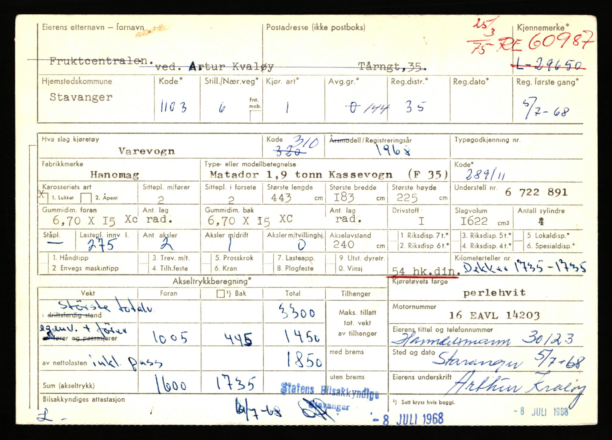 Stavanger trafikkstasjon, AV/SAST-A-101942/0/F/L0048: L-29100 - L-29899, 1930-1971, p. 1465