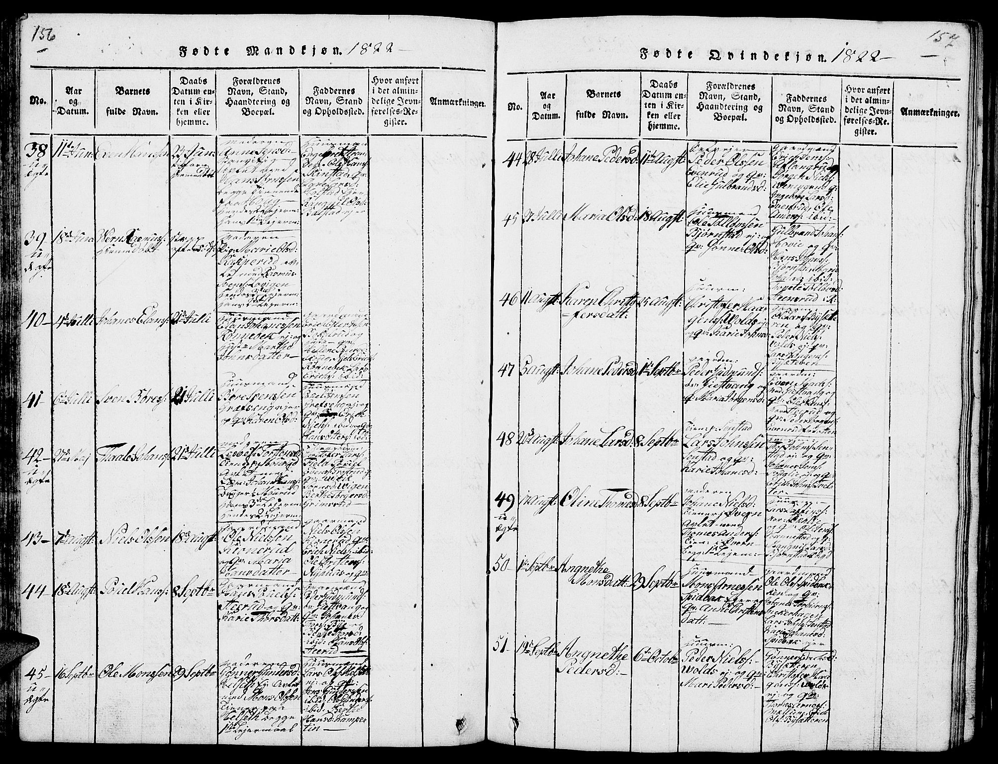 Nes prestekontor, Hedmark, AV/SAH-PREST-020/L/La/L0003: Parish register (copy) no. 3, 1814-1831, p. 156-157