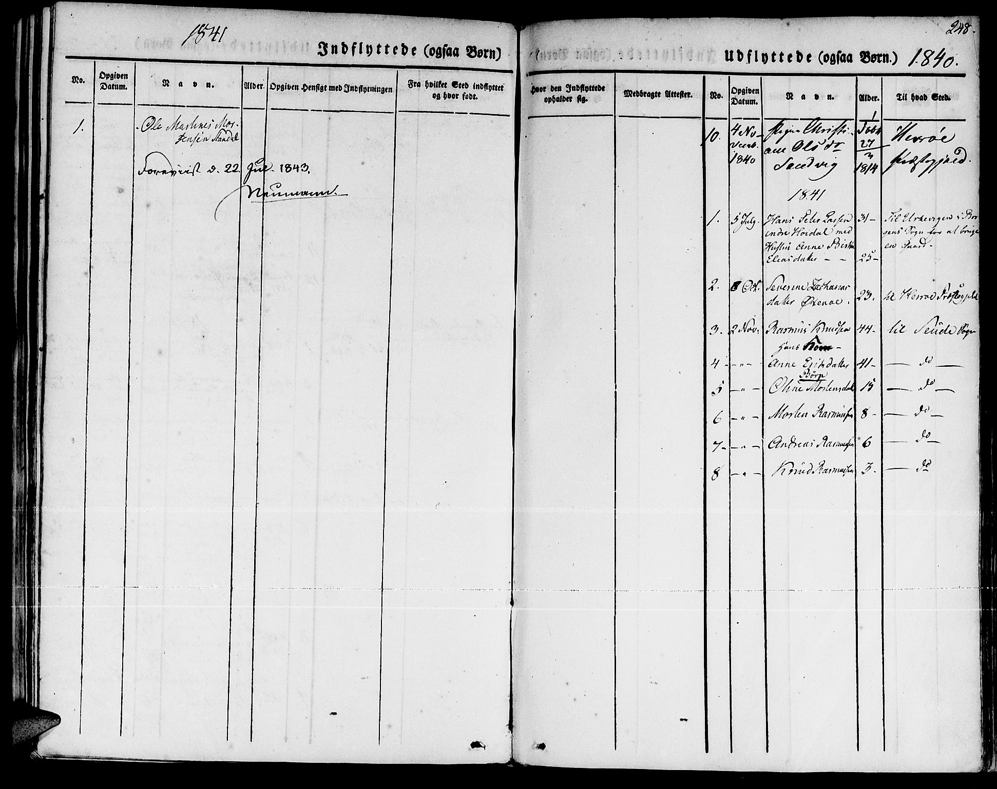 Ministerialprotokoller, klokkerbøker og fødselsregistre - Møre og Romsdal, AV/SAT-A-1454/511/L0139: Parish register (official) no. 511A06, 1831-1850, p. 248