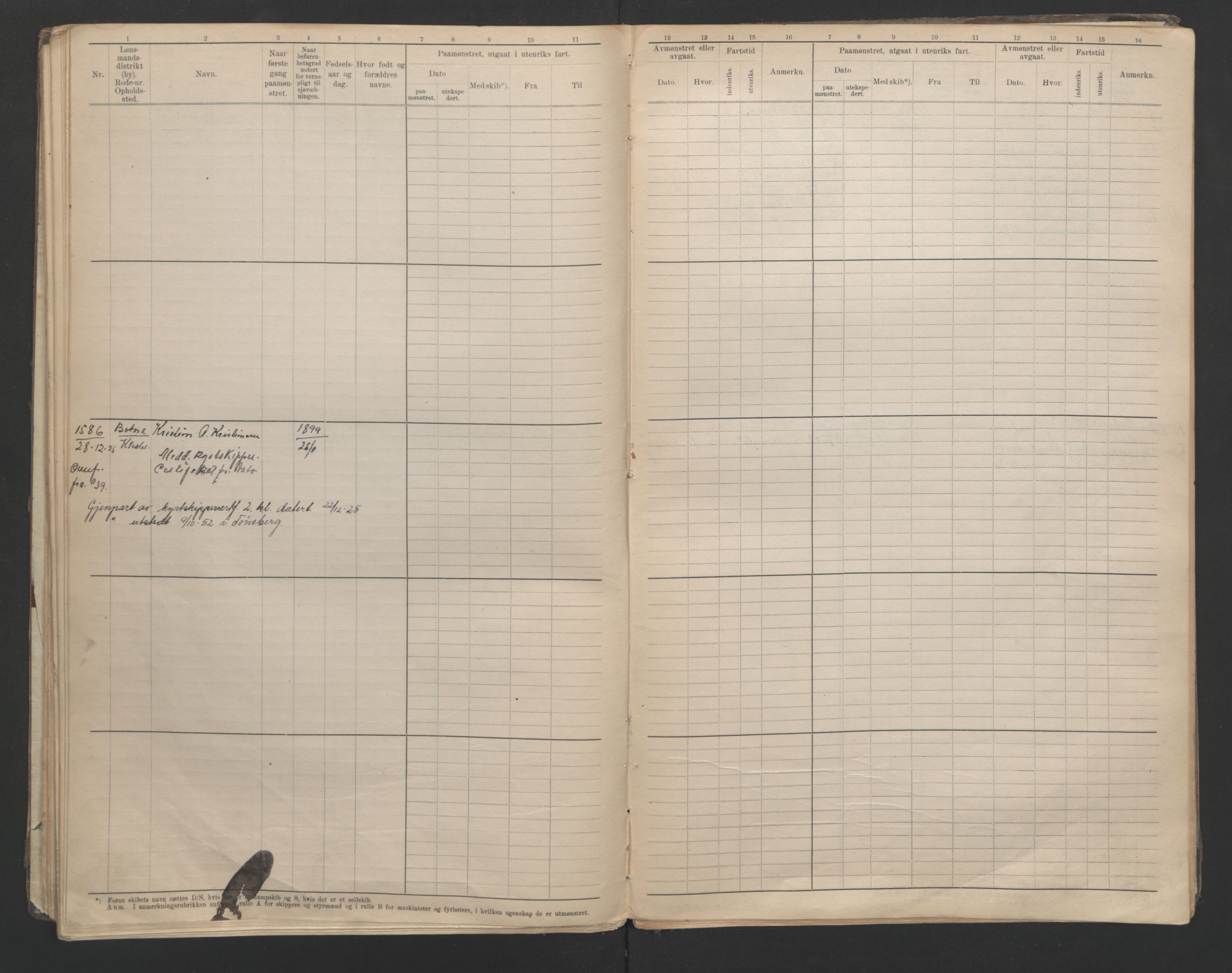 Holmestrand innrulleringskontor, AV/SAKO-A-1151/F/Fc/L0006: Hovedrulle, 1922-1929, p. 58