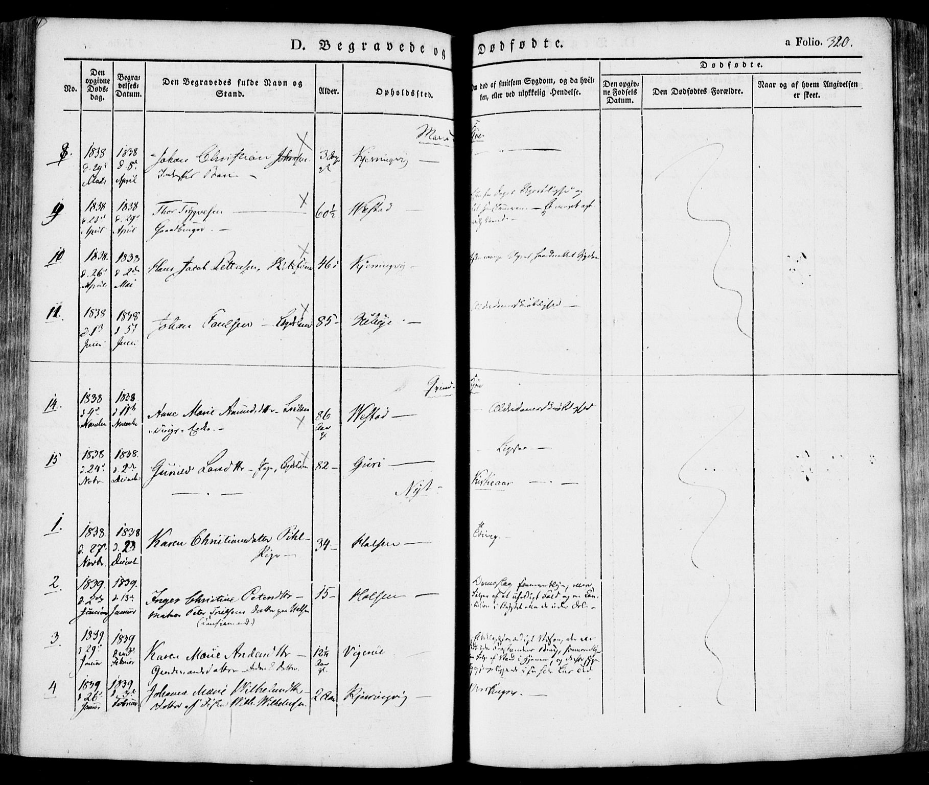 Tjølling kirkebøker, SAKO/A-60/F/Fa/L0006: Parish register (official) no. 6, 1835-1859, p. 320
