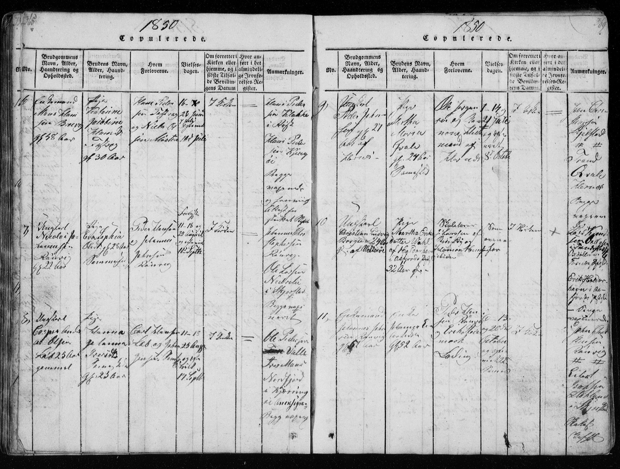 Ministerialprotokoller, klokkerbøker og fødselsregistre - Nordland, SAT/A-1459/801/L0026: Parish register (copy) no. 801C01, 1820-1855, p. 368-369
