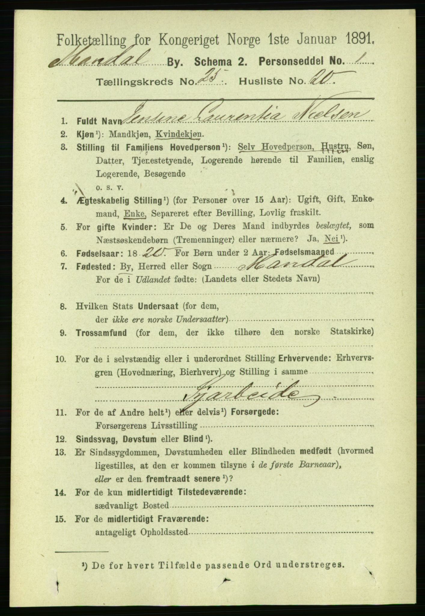 RA, 1891 census for 1002 Mandal, 1891, p. 4742