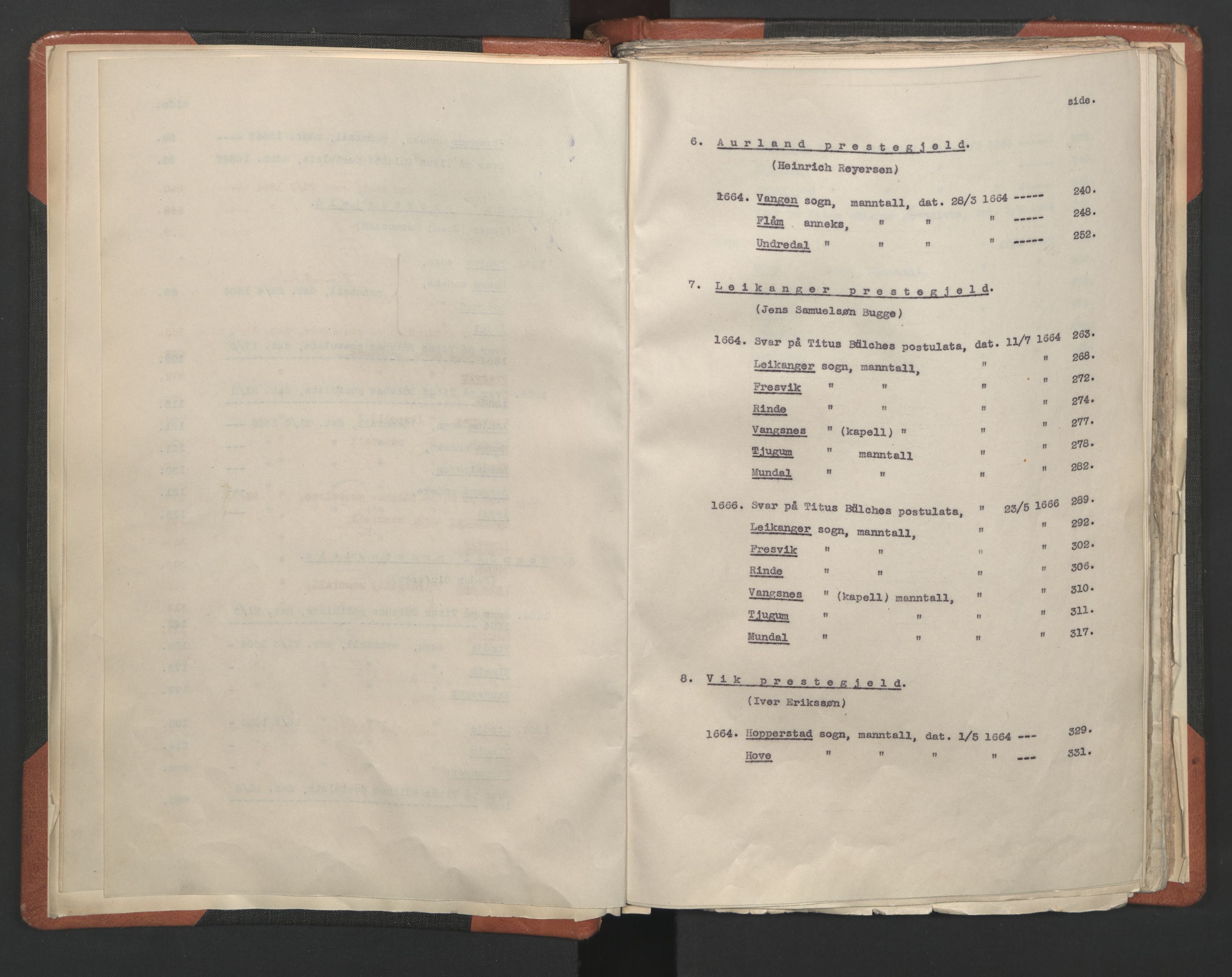 RA, Vicar's Census 1664-1666, no. 23: Sogn deanery, 1664-1666