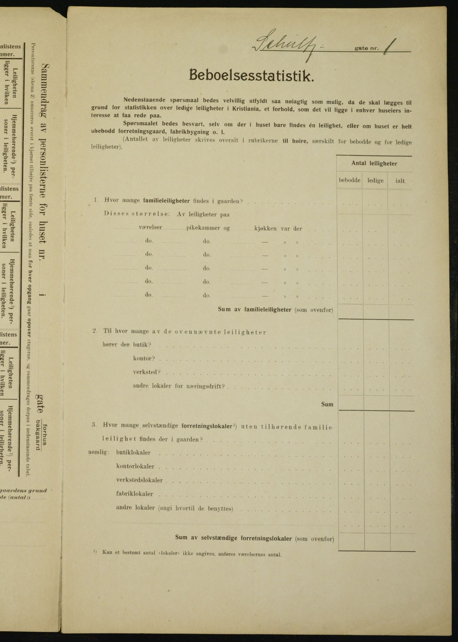 OBA, Municipal Census 1910 for Kristiania, 1910, p. 86495