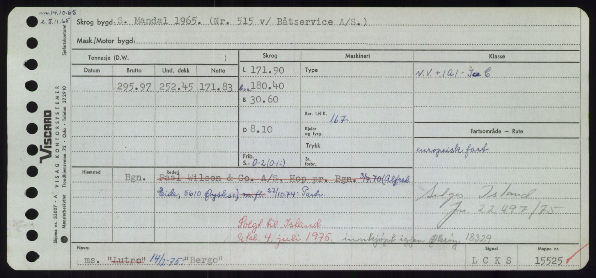 Sjøfartsdirektoratet med forløpere, Skipsmålingen, RA/S-1627/H/Hd/L0003: Fartøy, B-Bev, p. 823