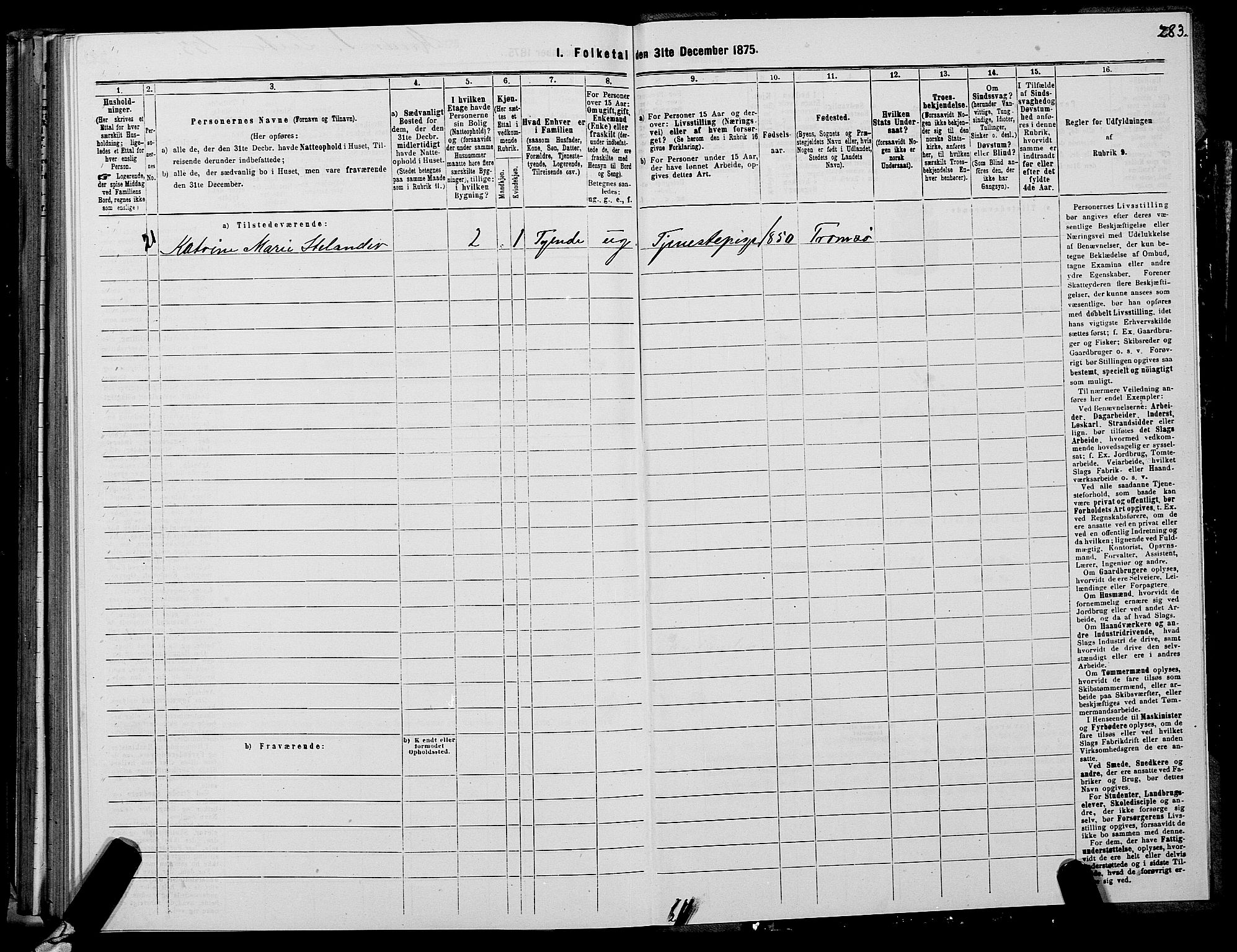 SATØ, 1875 census for 1902P Tromsø, 1875, p. 1283