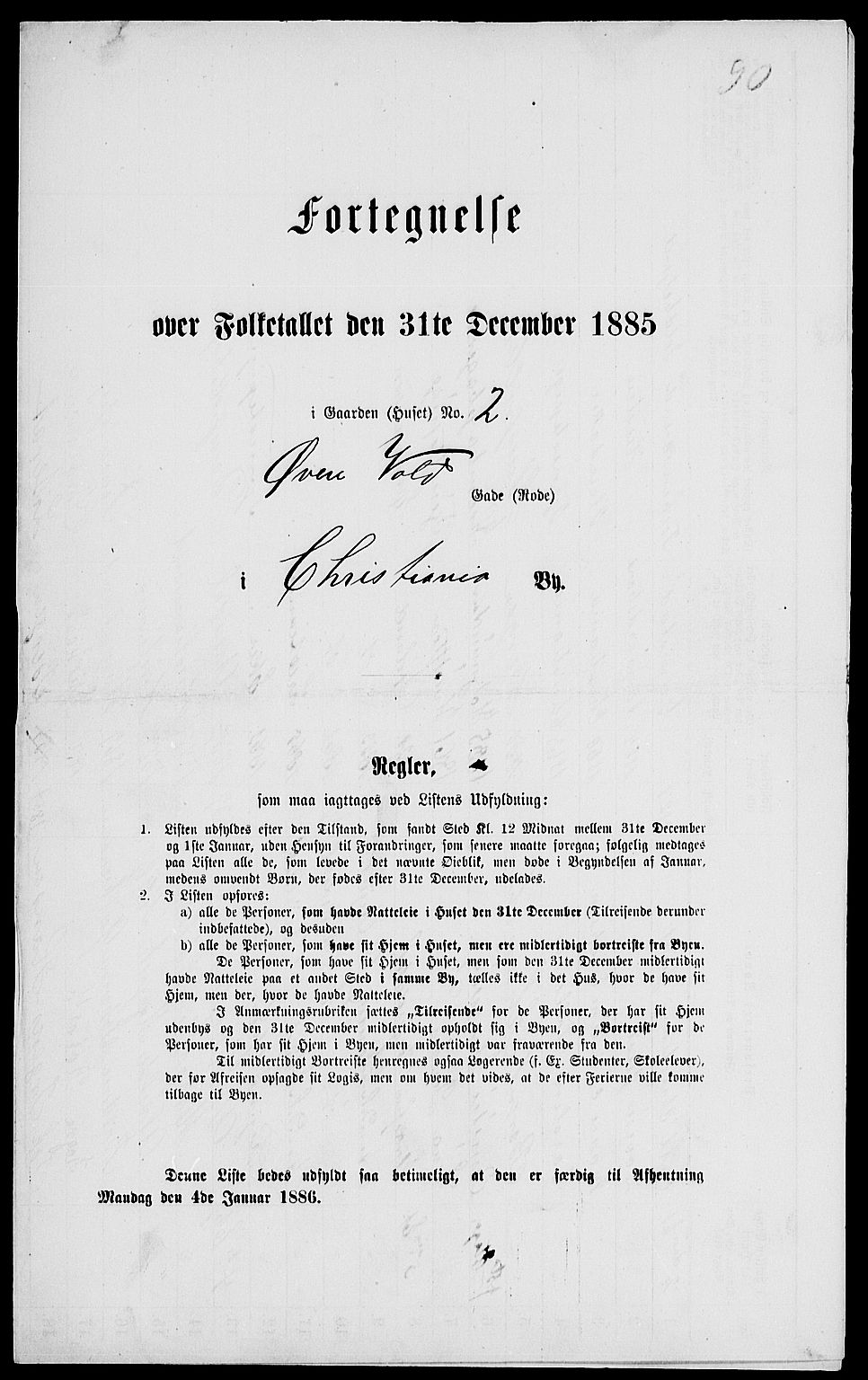 RA, 1885 census for 0301 Kristiania, 1885, p. 4055