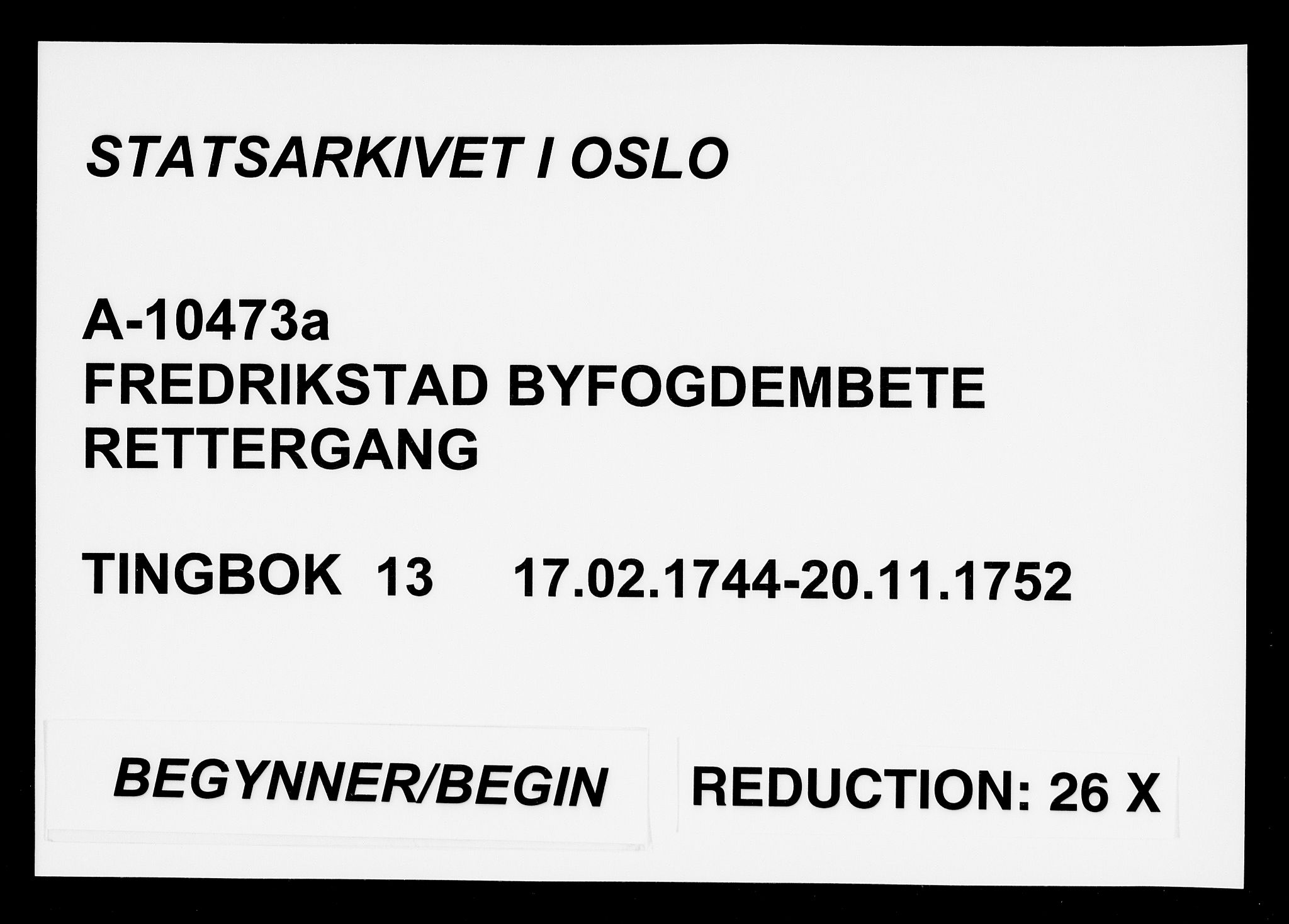 Fredrikstad byfogd, SAO/A-10473a/F/Fb/L0013: Tingbok, 1744-1752