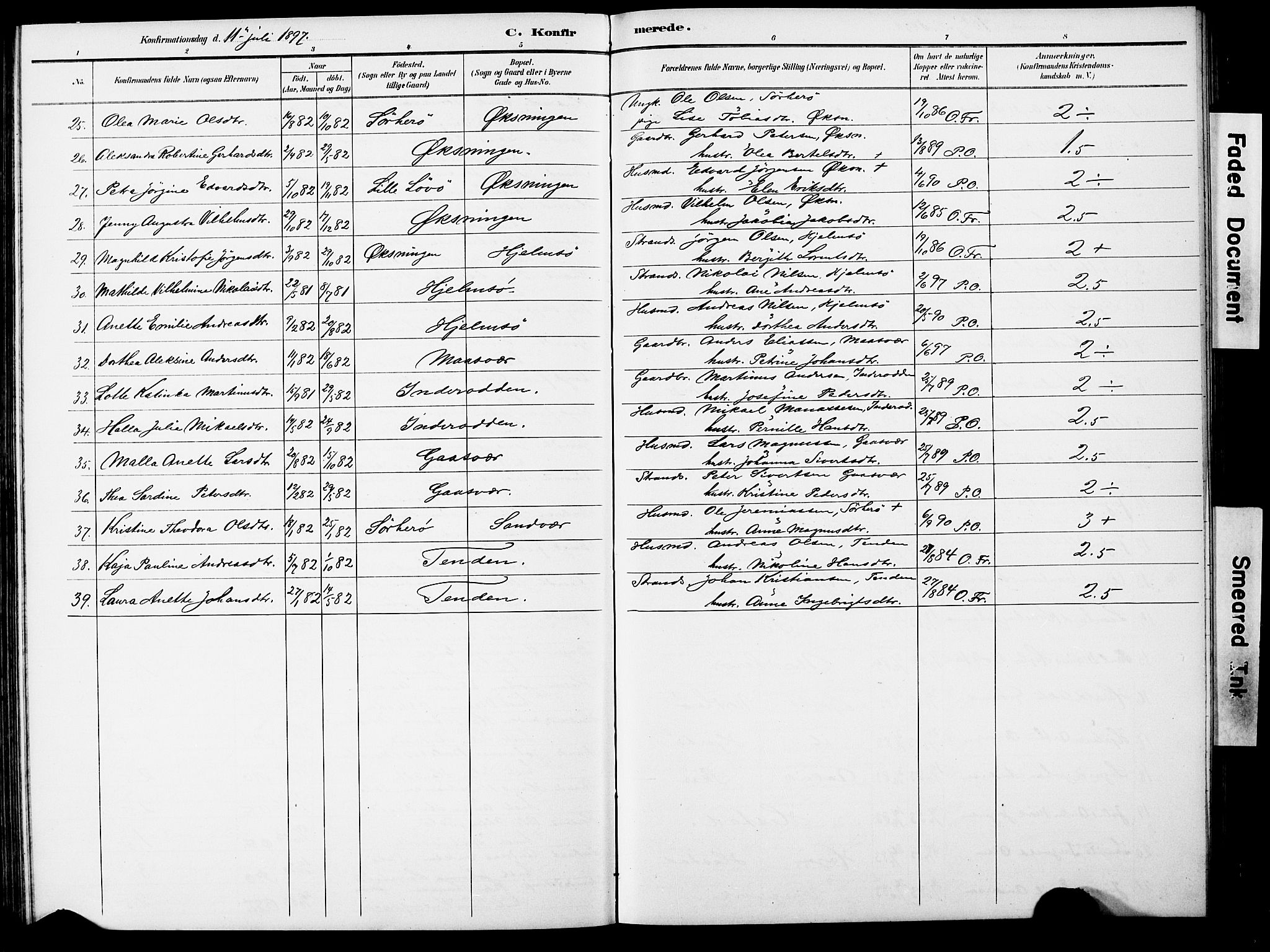 Ministerialprotokoller, klokkerbøker og fødselsregistre - Nordland, AV/SAT-A-1459/834/L0514: Parish register (copy) no. 834C05, 1893-1901