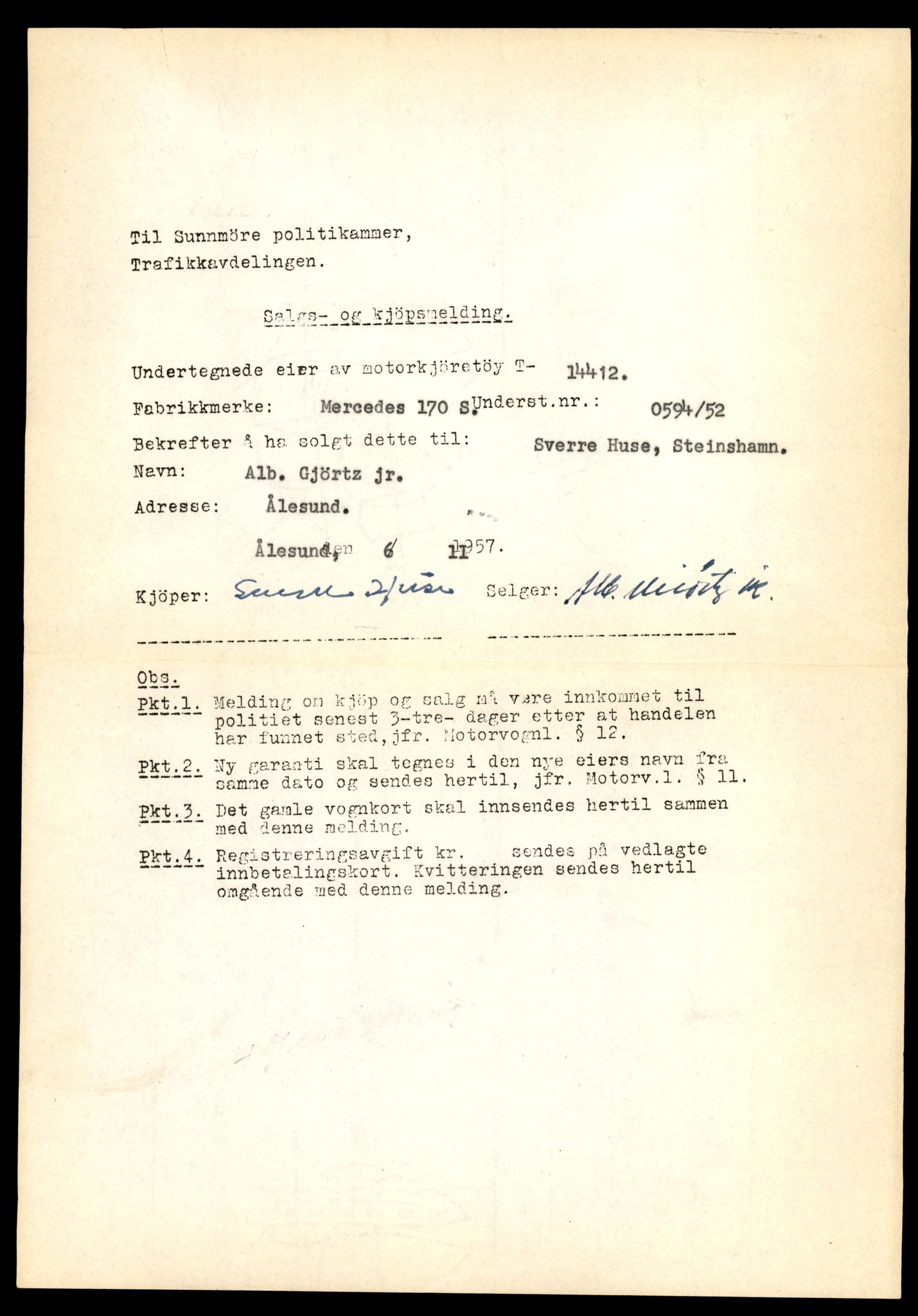 Møre og Romsdal vegkontor - Ålesund trafikkstasjon, AV/SAT-A-4099/F/Fe/L0045: Registreringskort for kjøretøy T 14320 - T 14444, 1927-1998, p. 2363