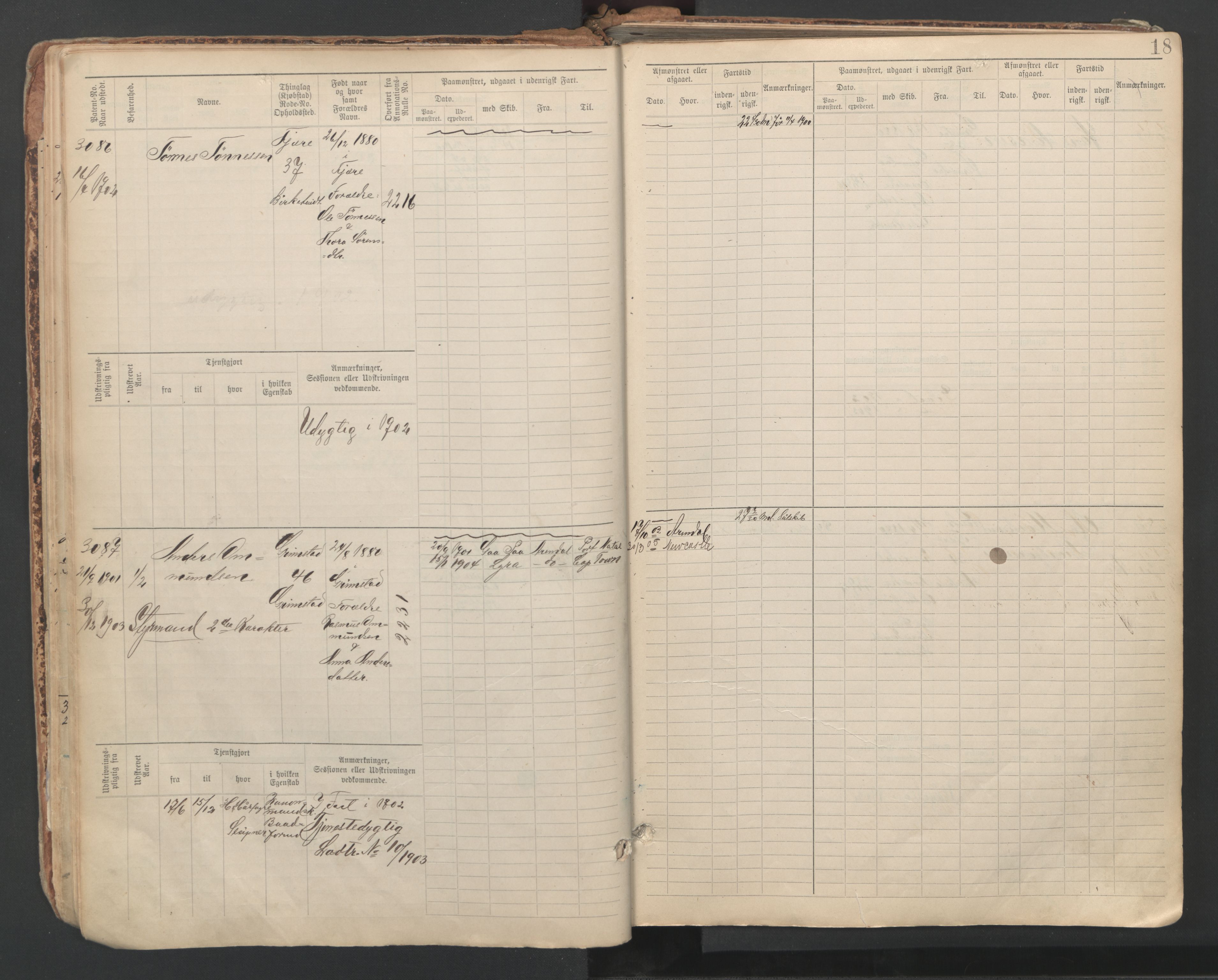 Grimstad mønstringskrets, AV/SAK-2031-0013/F/Fb/L0013: Hovedrulle A nr 3052-3814, V-26, 1900-1943, p. 20