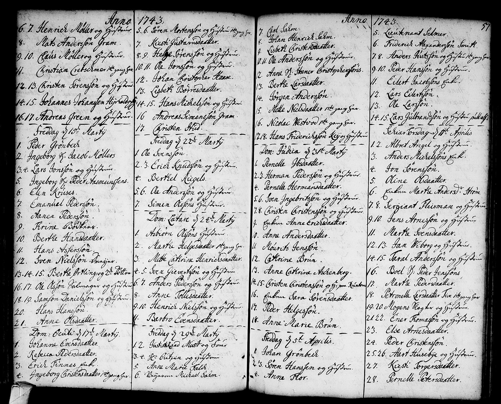 Strømsø kirkebøker, AV/SAKO-A-246/F/Fa/L0006: Parish register (official) no. I 6, 1740-1747, p. 51