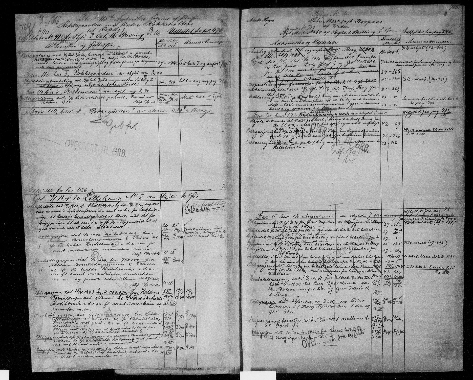 Idd og Marker sorenskriveri, SAO/A-10283/G/Ga/Gac/L0004b: Mortgage register no. II 4b, 1848-1953, p. 764-765