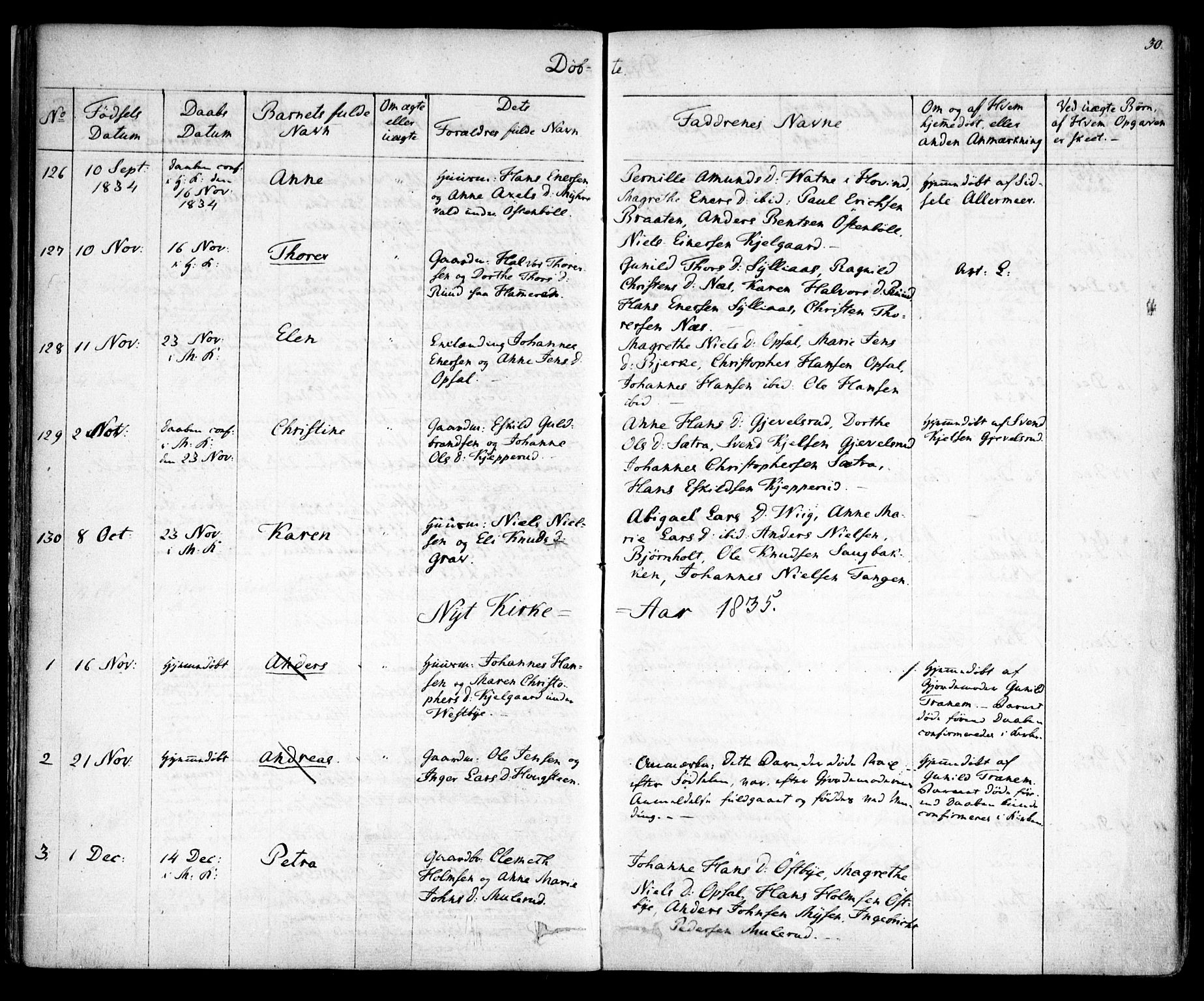 Enebakk prestekontor Kirkebøker, SAO/A-10171c/F/Fa/L0009: Parish register (official) no. I 9, 1832-1861, p. 30