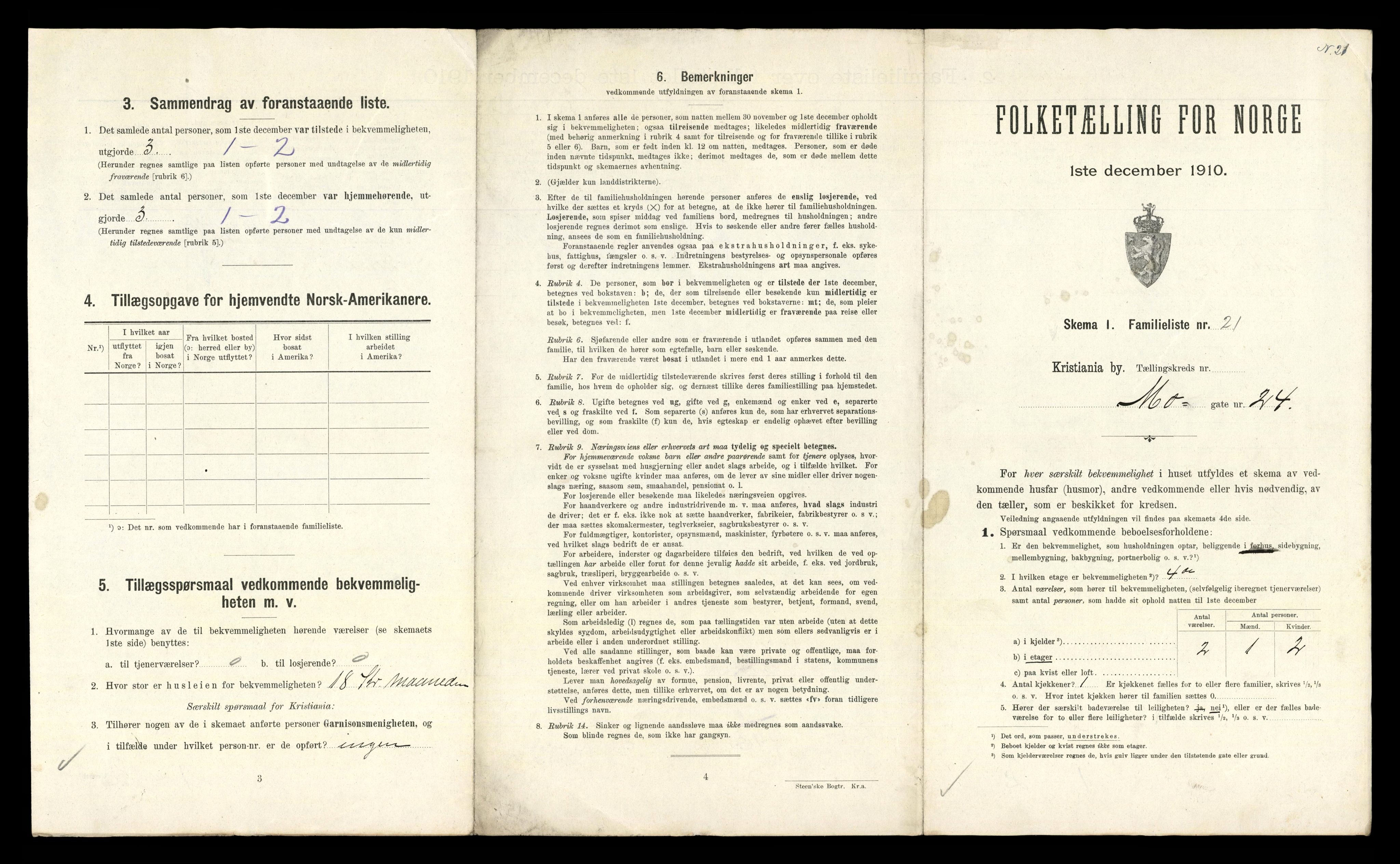 RA, 1910 census for Kristiania, 1910, p. 63847